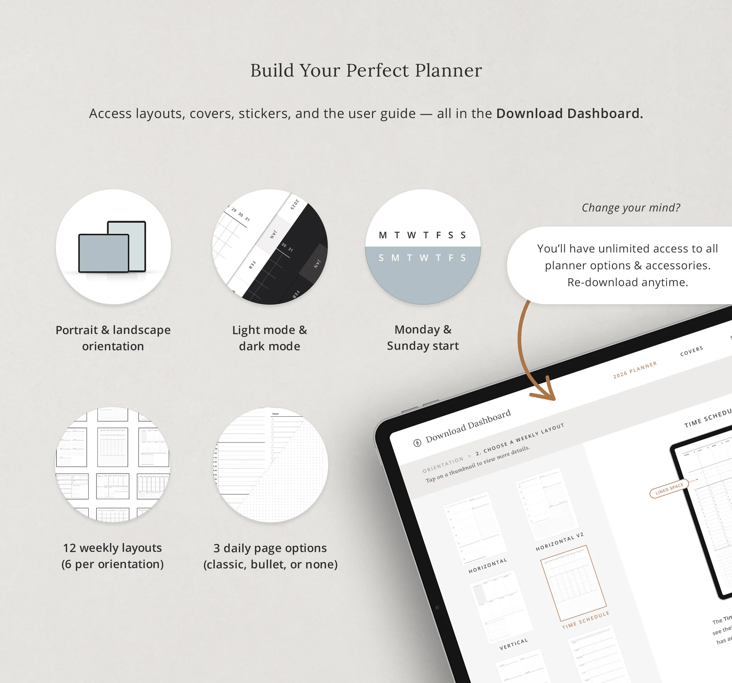 2026 Planner Customization Dashboard