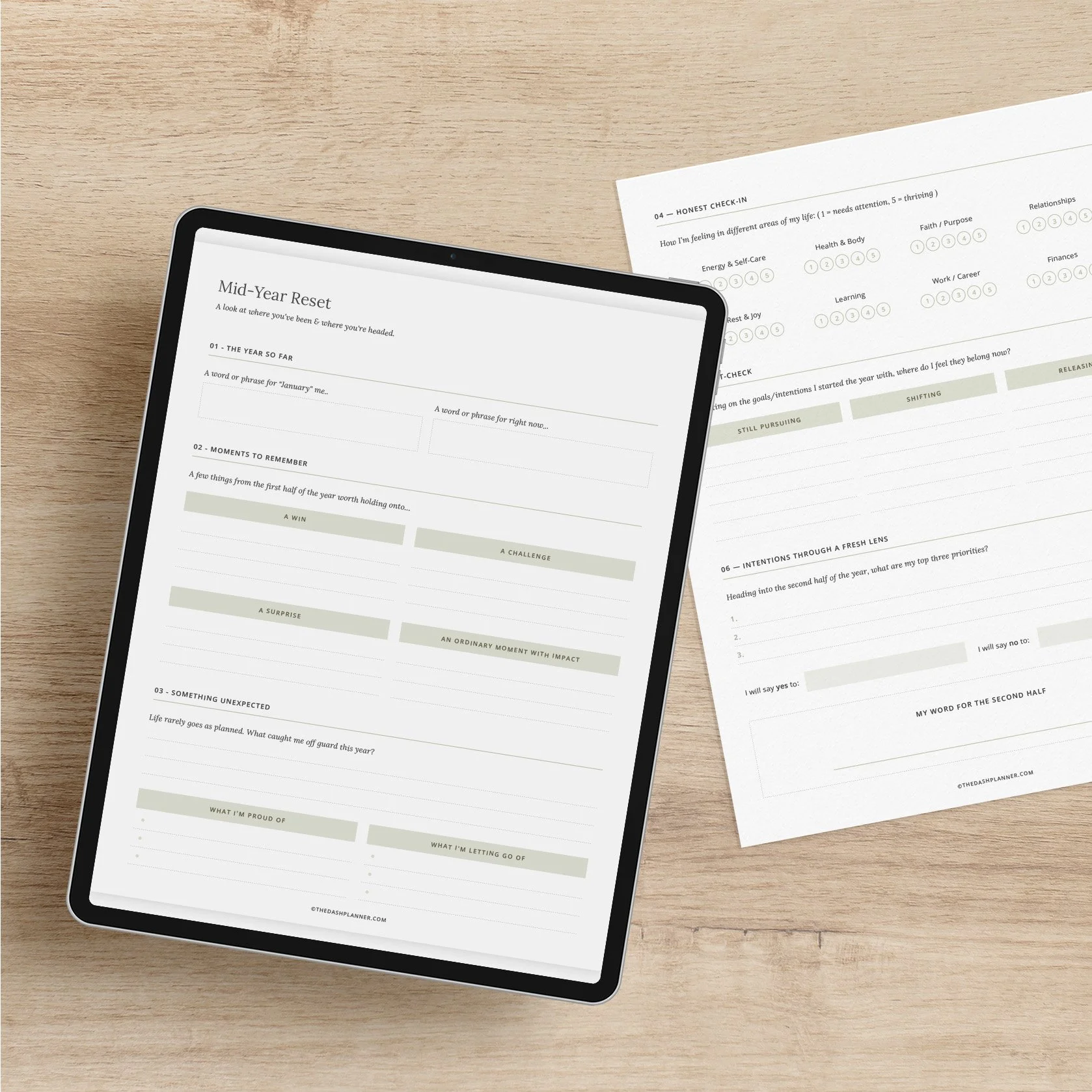 Mid-Year Reset Worksheet