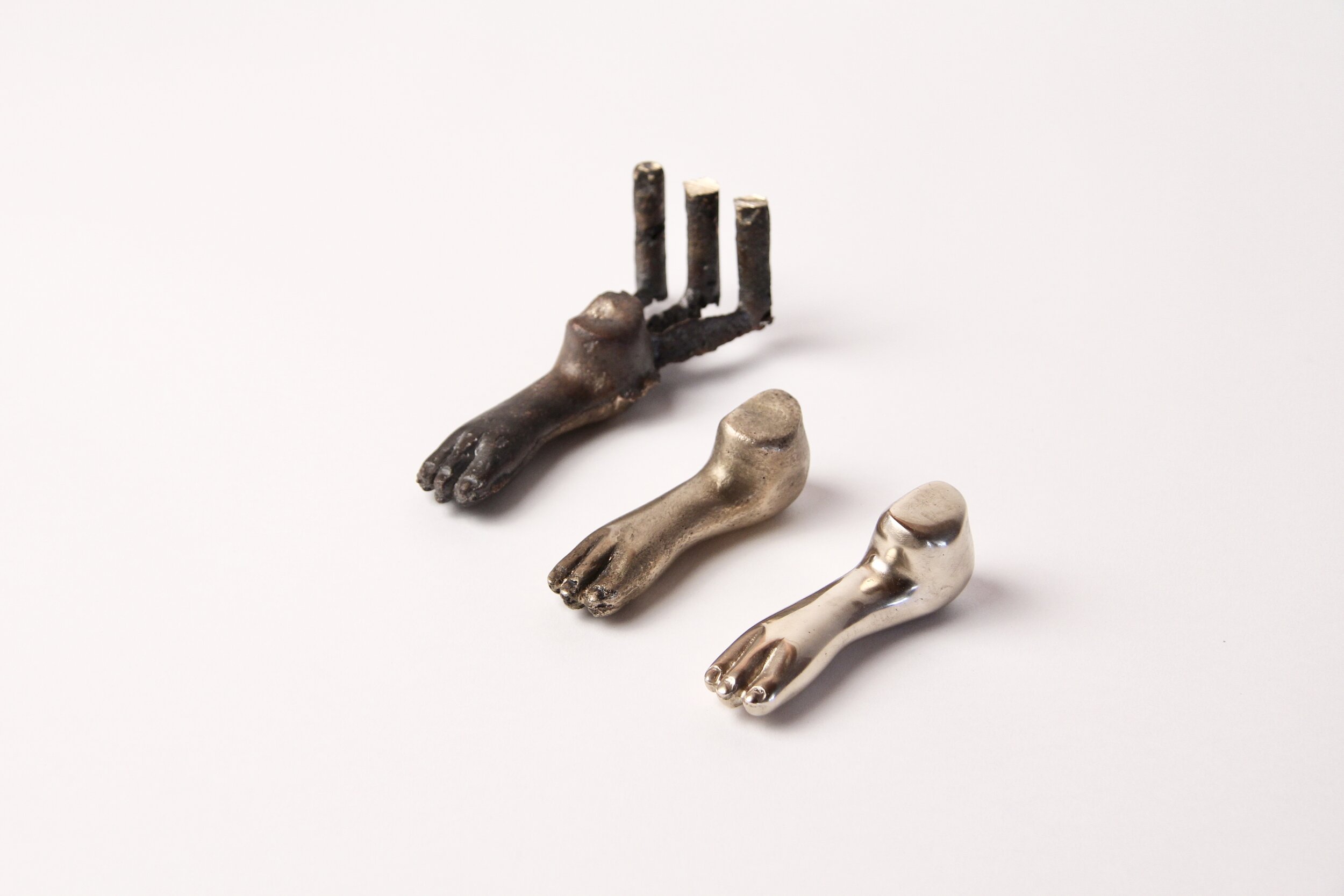 bronze babyfoot, 2019 (process shot)