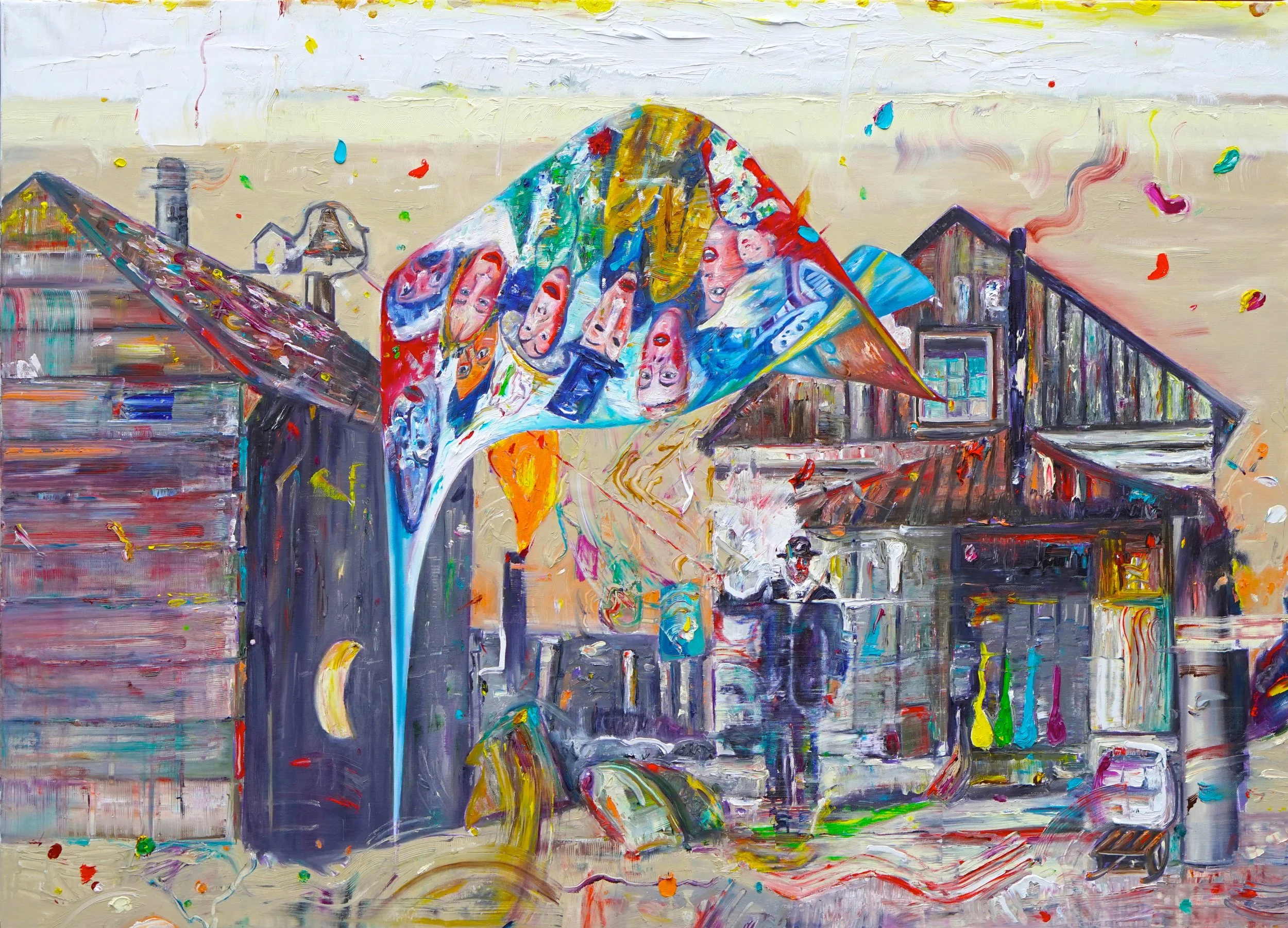 ©House of Munch /Oil on Canvas/100x140cm/2017