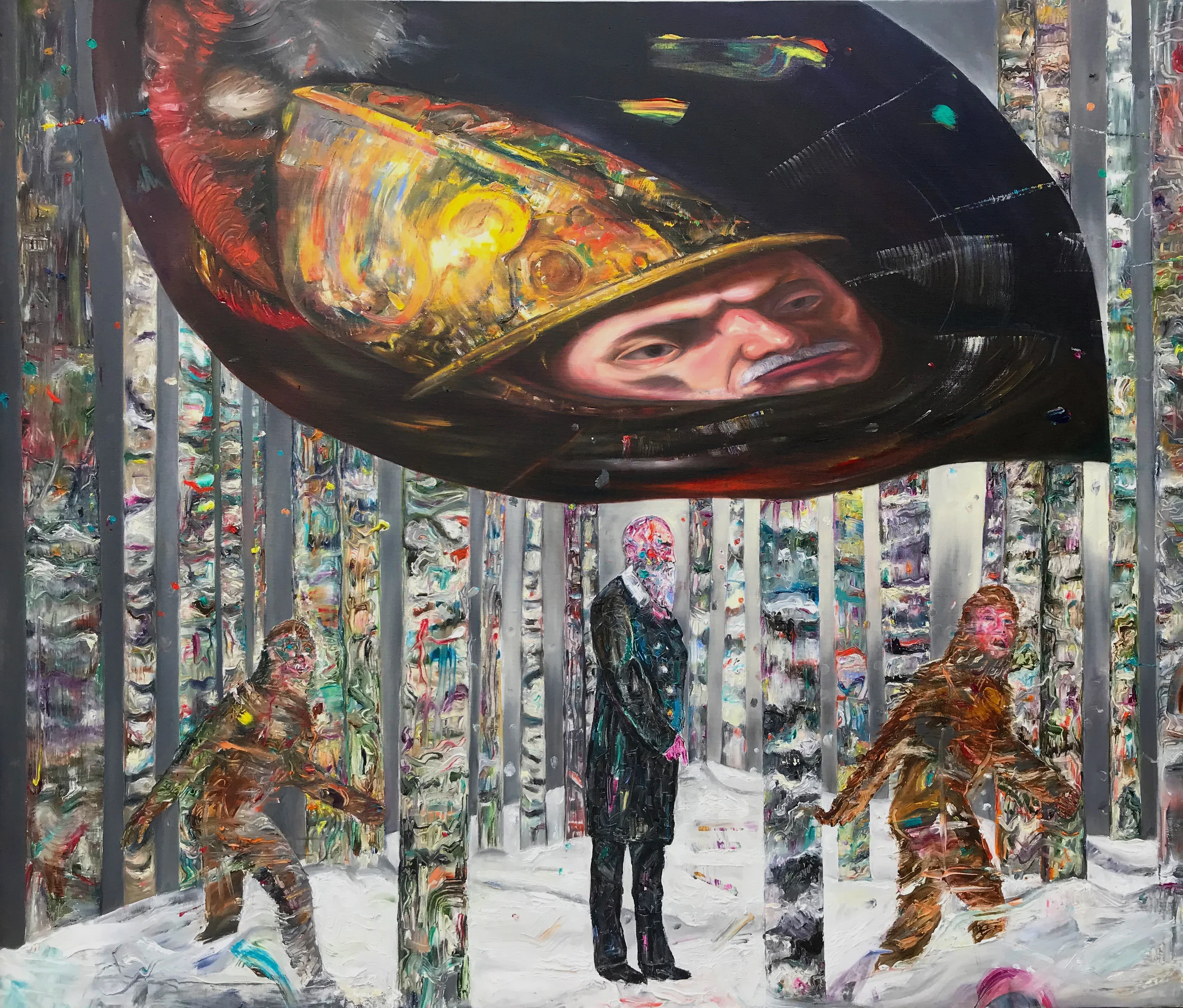 ©Under the Golden Helmet of Darwin/Oil on Canvas/100x140cm/2017