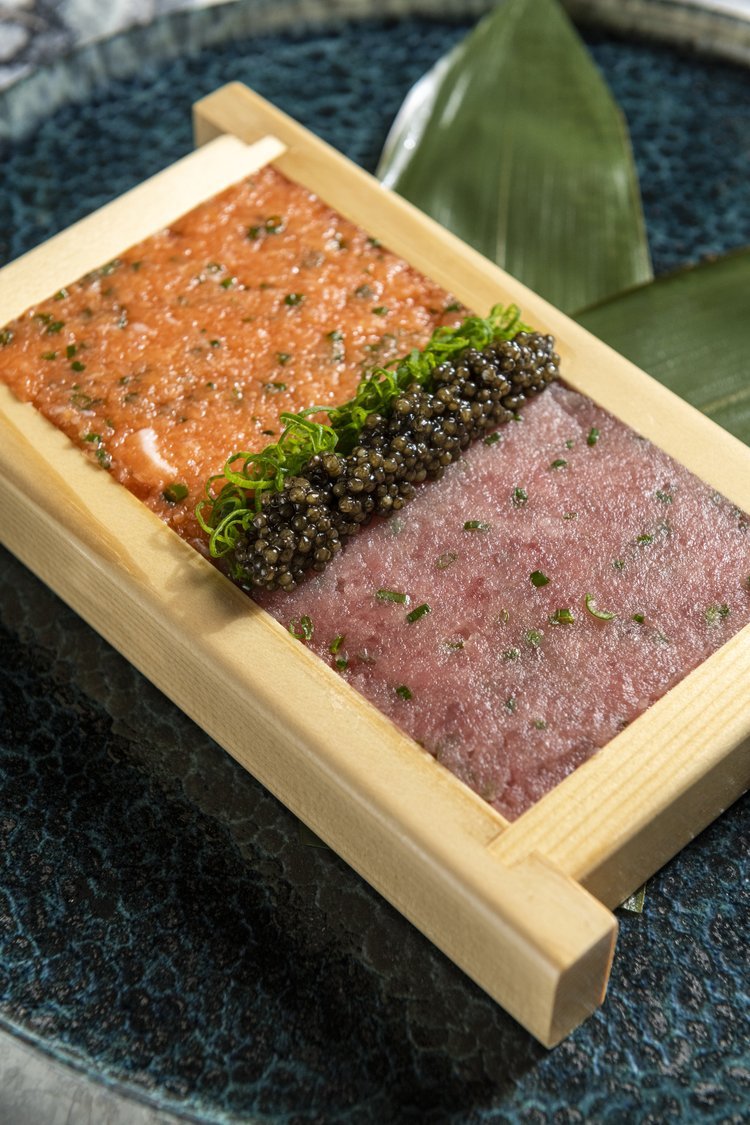Double+tartare+of+tuna+and+salmon+with+Pearl+Street+Siberian+Select+Caviar+1.jpeg