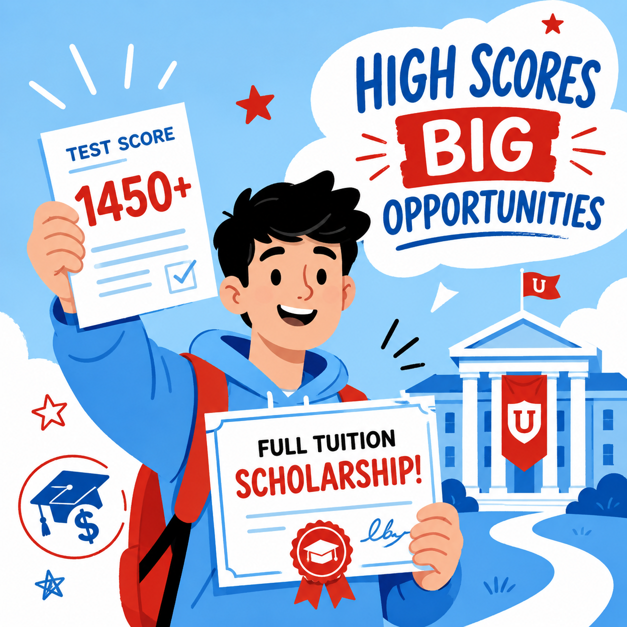 High SAT and ACT Scores Can Lead to Full-Tuition Scholarships&nbsp;