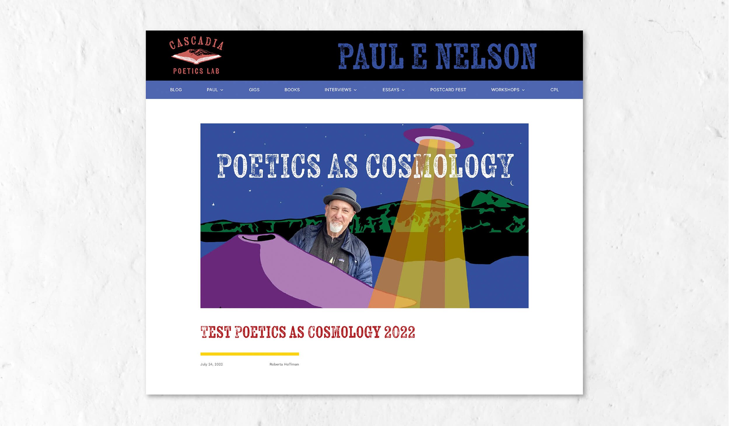 Web hero: Poetics as Cosmology Workshop