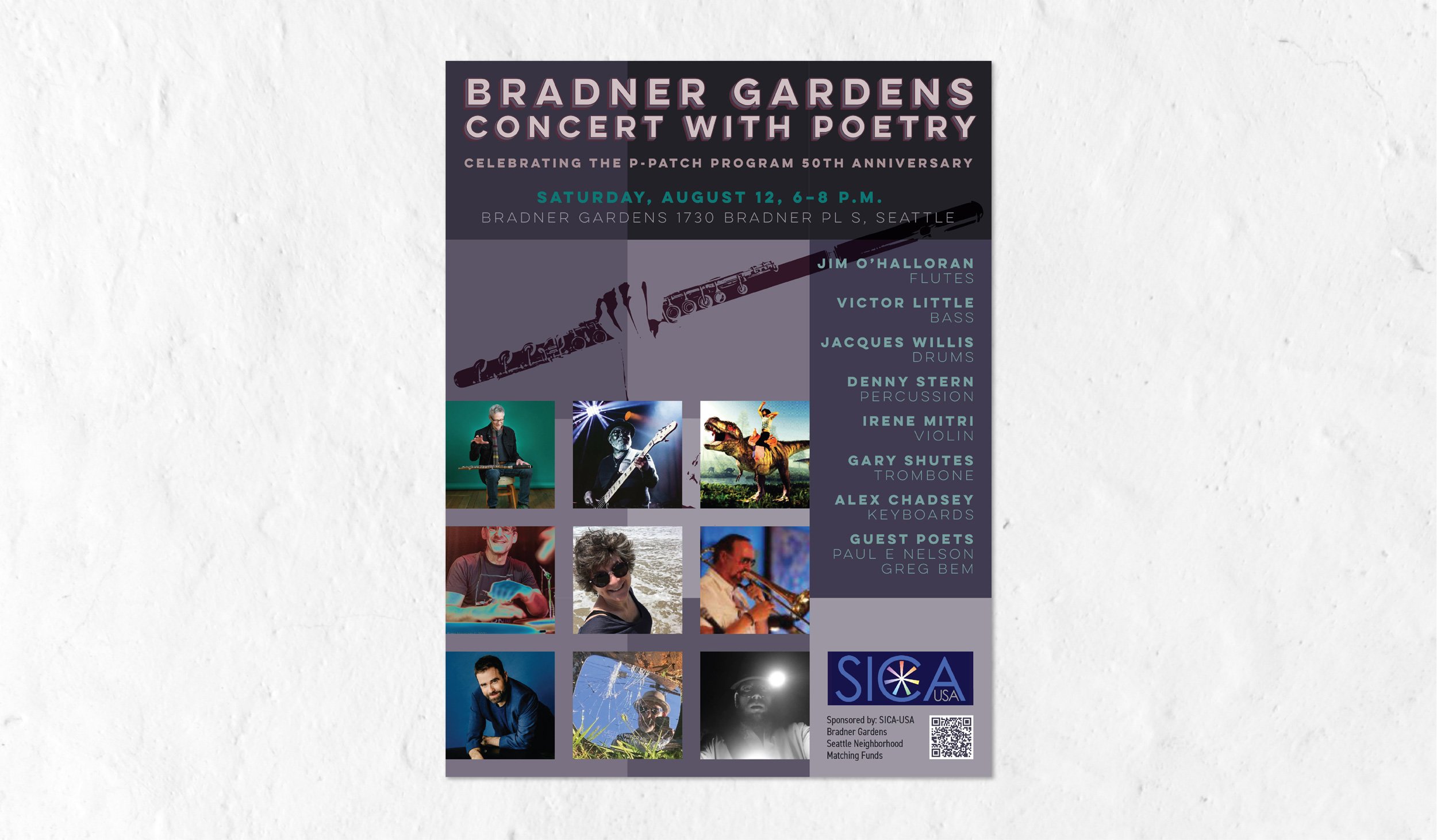 Bradner Gardens Concert with Poetry Poster