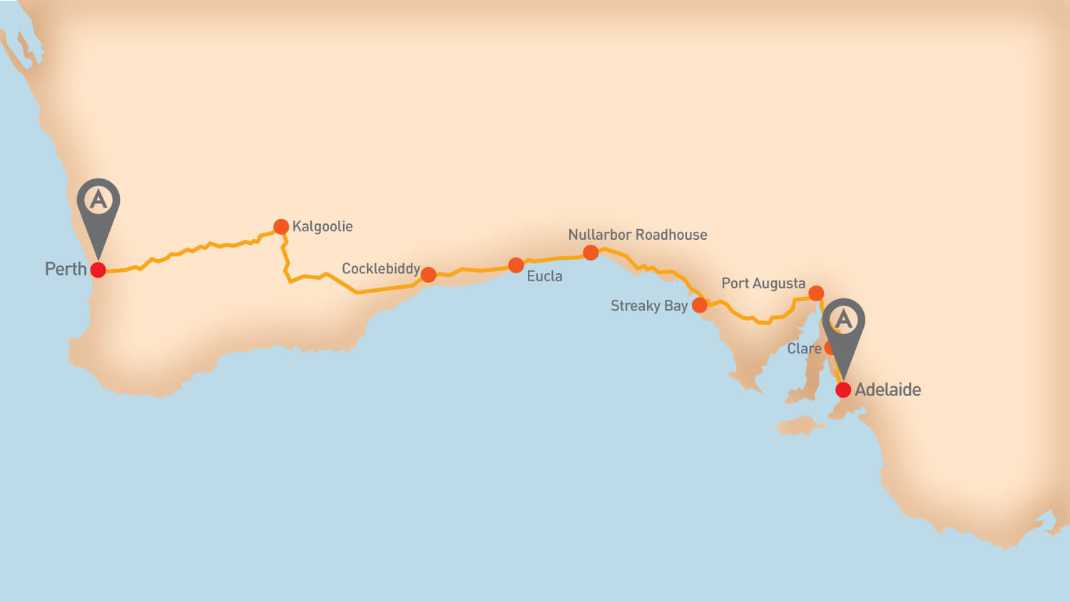 Nullarbor - Tour Route