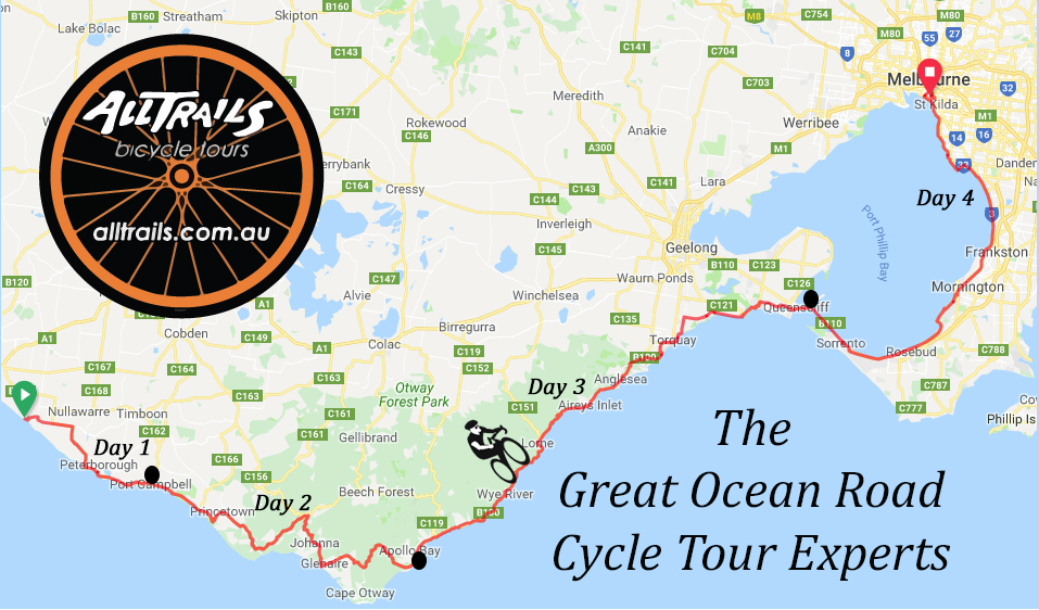 The great Ocean Road - Tour Route