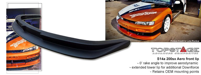 s14 c west lip C-West - Silvia Front Half Spoiler - PFRP - Unpainted - Silvia C-West PFRP Drift Kouki Front
