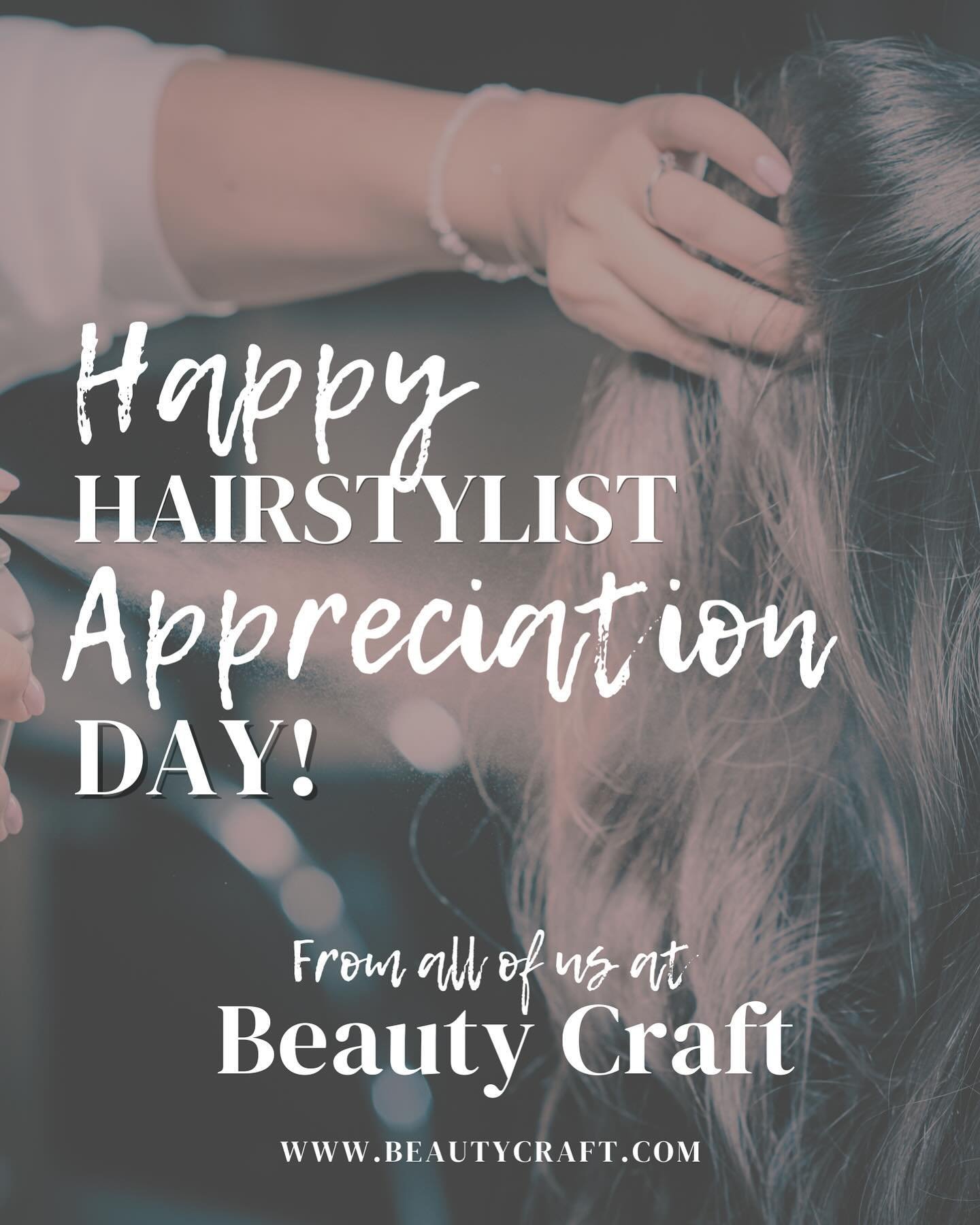 Some celebrate on April 25th.. some celebrate on April 30th.. at Beauty Craft, we celebrate every day!

✨ HAPPY HAIRSTYLIST APPRECIATION DAY ✨ from all of us at Beauty Craft! &hearts;️

We appreciate each and every incredible stylist out there.. ever