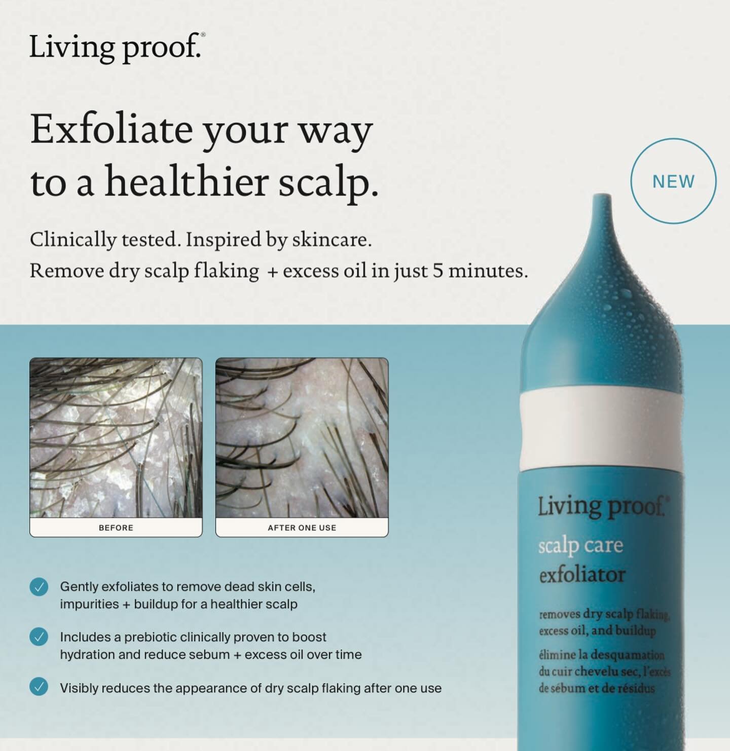 Exfoliate your way to a healthy scalp, with the ✨NEW ✨ @livingproofinc scalp care exfoliator 😍 

Now in stock at Beauty Craft! 

Swipe ➡️ for product details 🩵

*Living Proof is available at Beauty Craft in the states of IA, KS, MN, MO, NE, ND, SD 