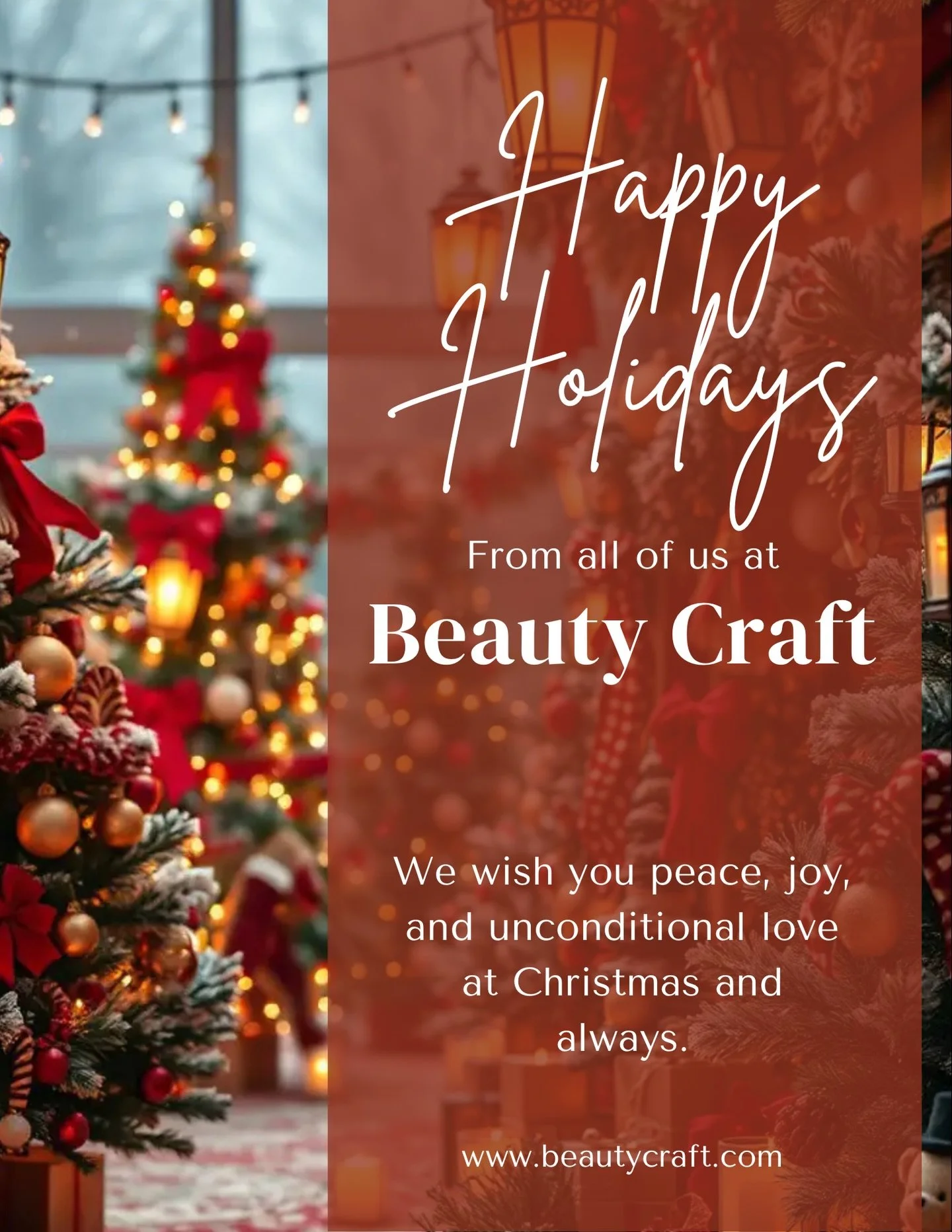 May your holidays be merry, bright, and full of great hair days. Merry Christmas from Beauty Craft! 🎄