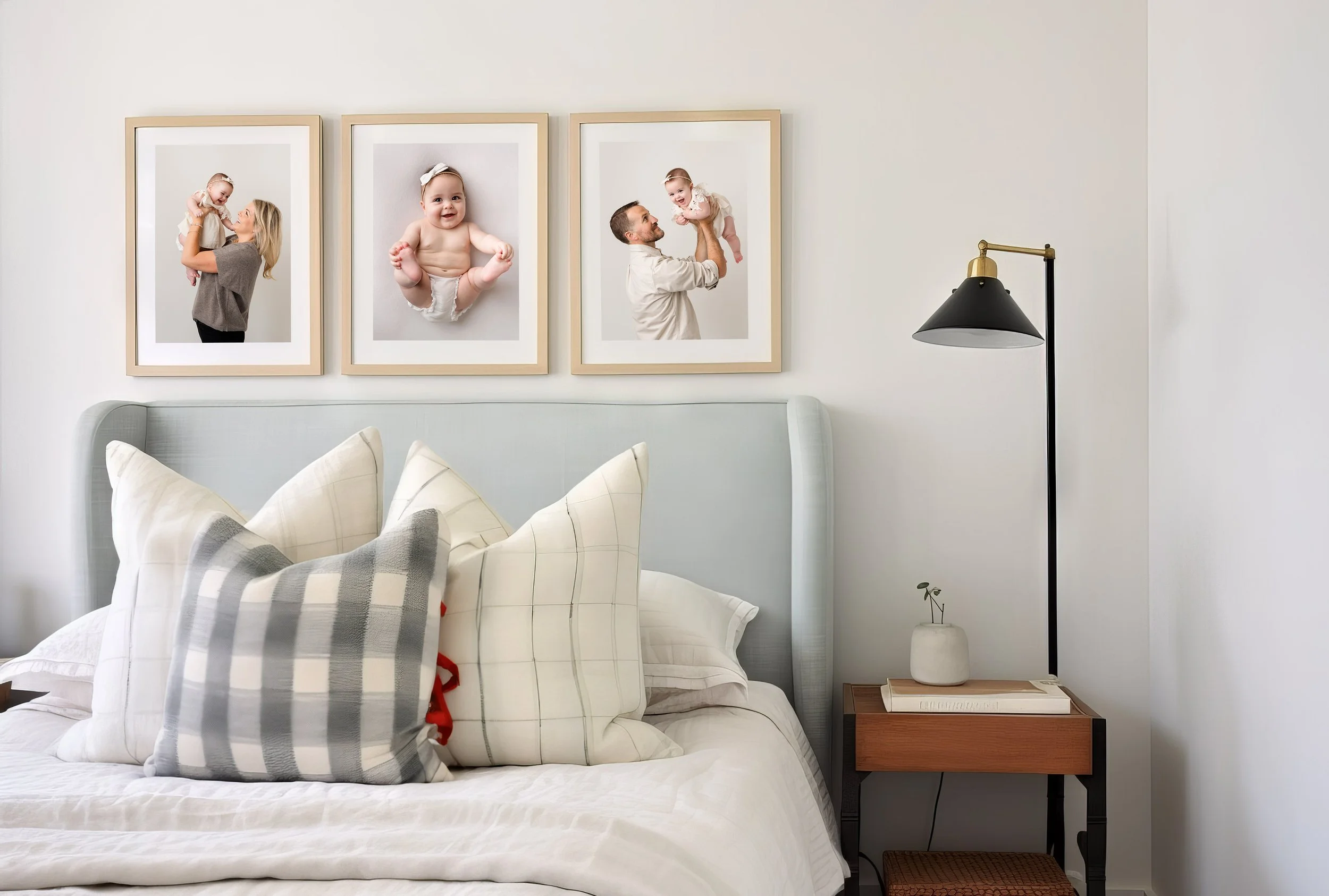 Custom heirloom newborn album designed by Eva Baker Photography