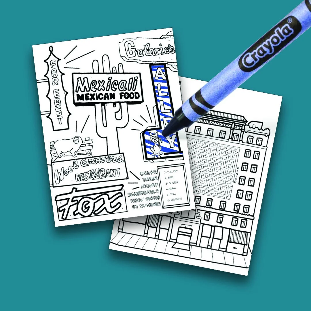 Bakersfield Legacy Coloring Book by Dani Richert • Cash For The Arts