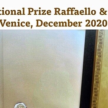 Quite overwhelmed to receive the prestigious &ldquo;International Prize Raffaello &amp; Canova&rdquo; curated by Francesco Russo and Salvatore Russo, all the way from Venice, to commemorate the 500th death anniversary of Raphael (famous for his paint