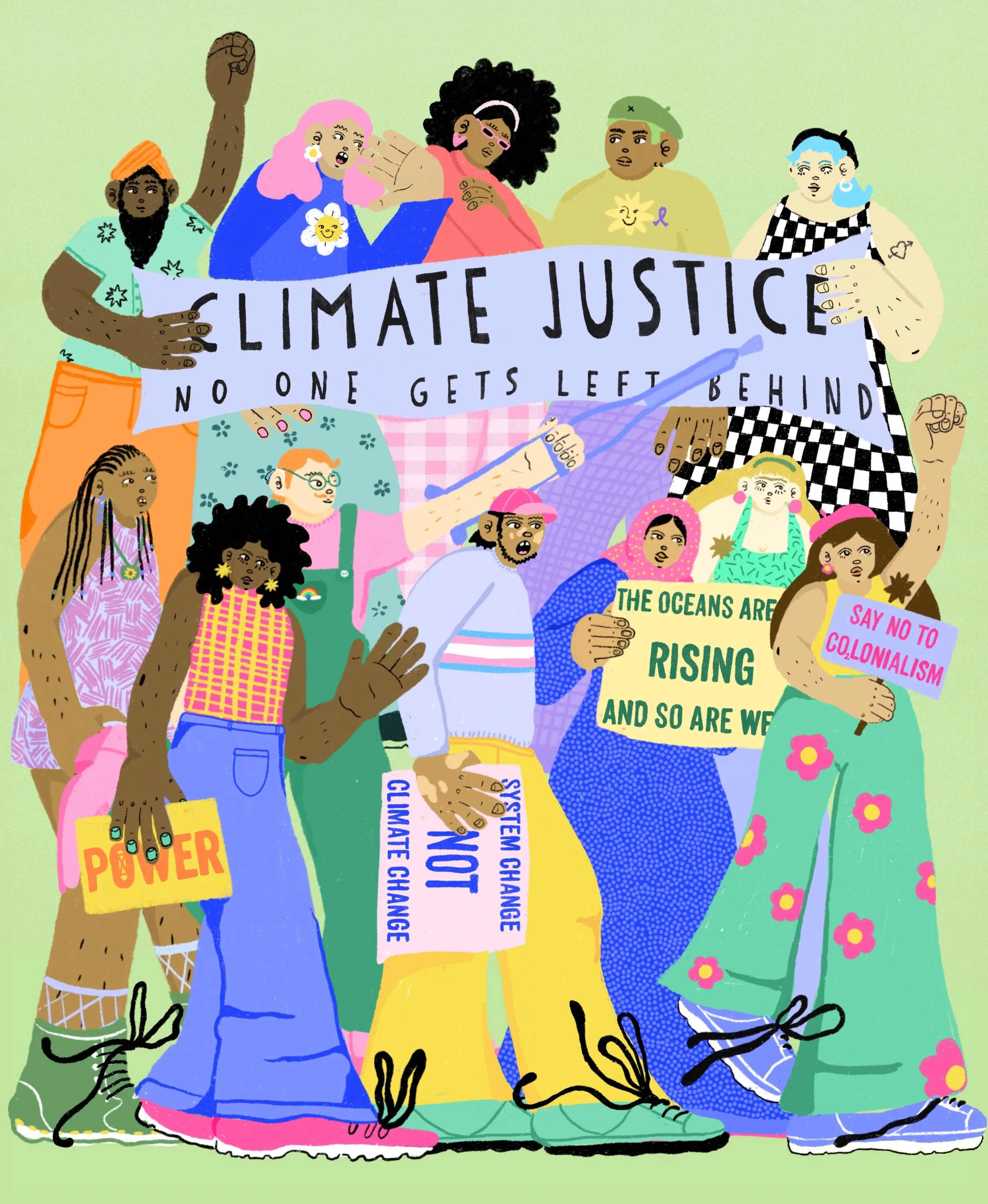 Climate justice design for inside front cover of issue three!