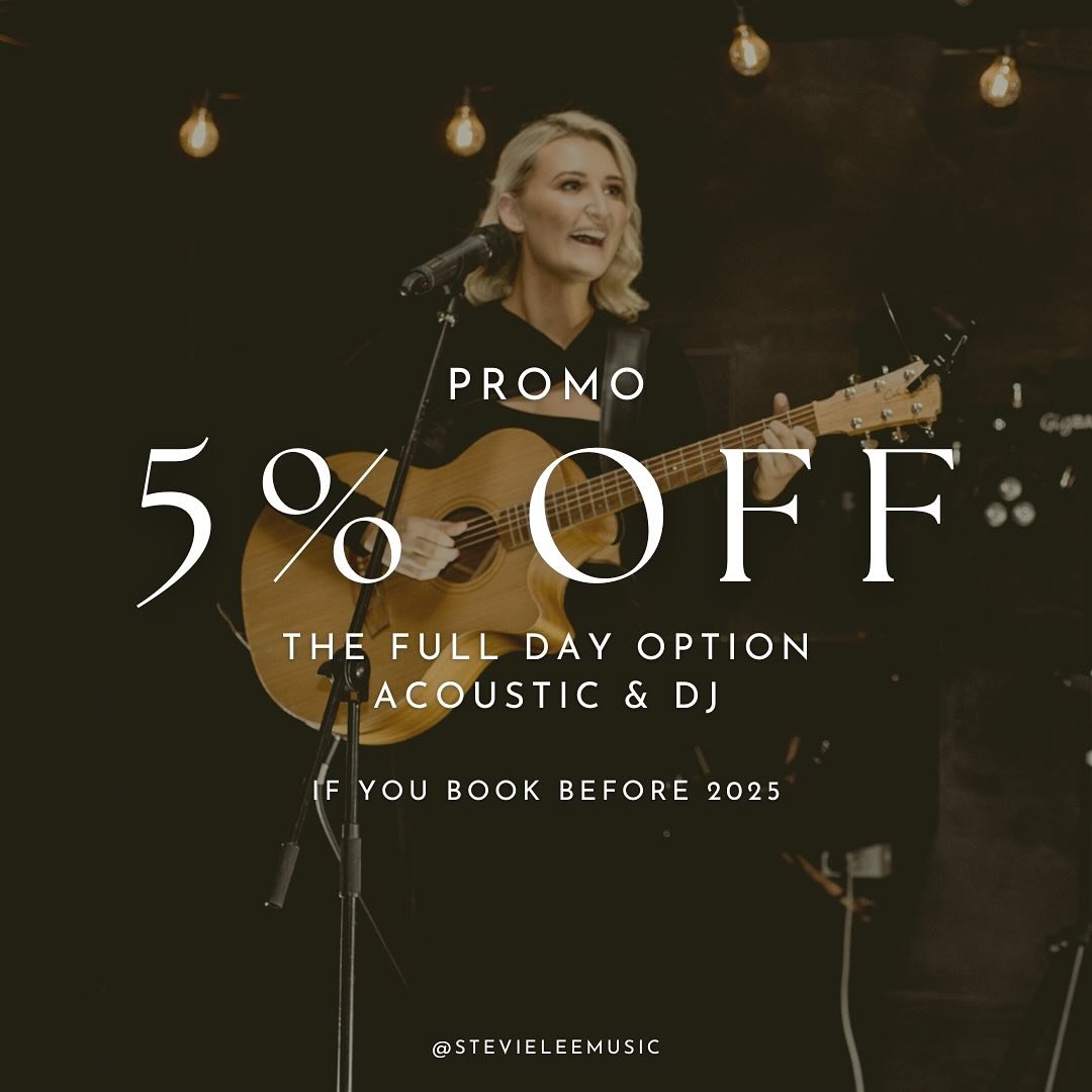 Celebrating 5 years of @stevieleemusic 

To mark my 5th anniversary, I&rsquo;m offering a special promotion exclusively for 2025 couples. 

This year I want to help couples by easing the pressure off rising costs and from my own experience this year 