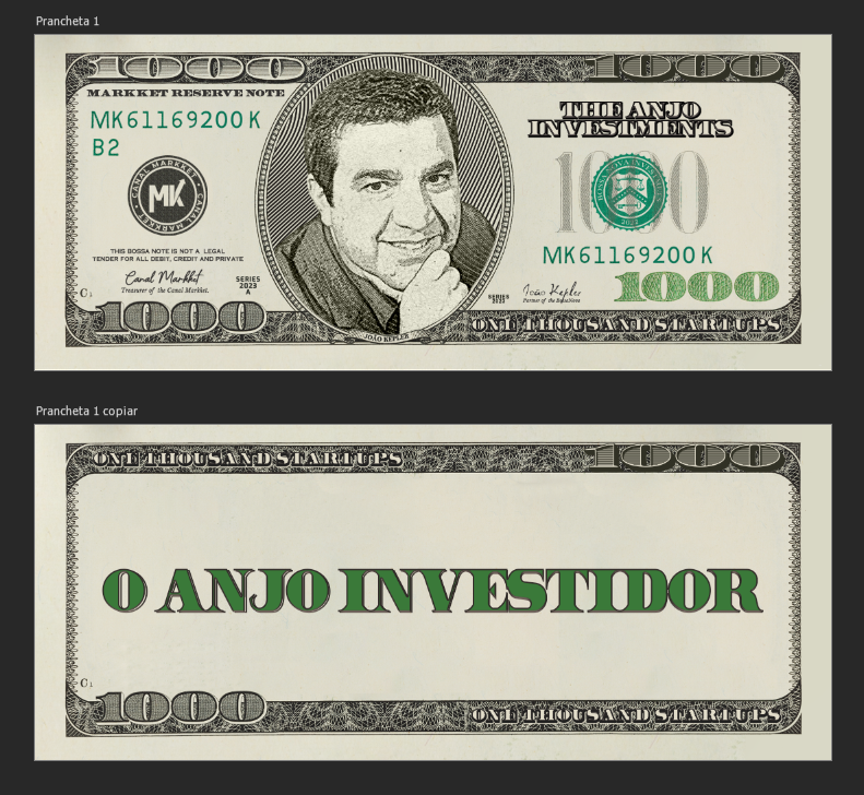 O Anjo Investidor: pacote gráfico e promos