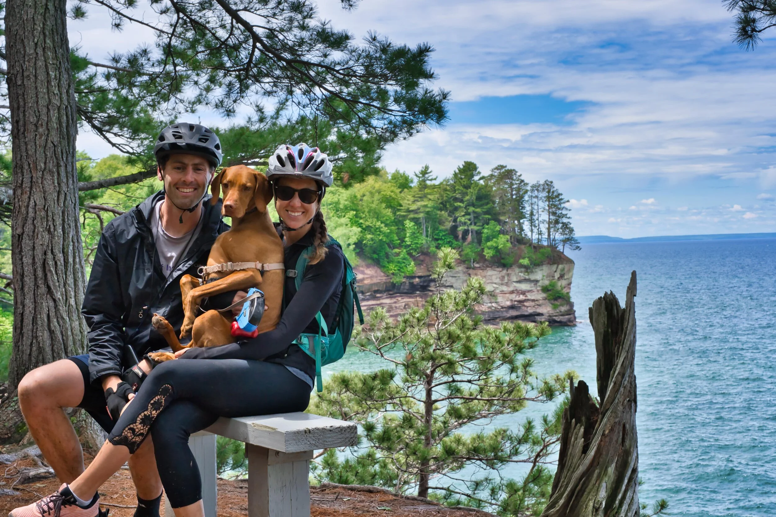 In 2020 we revisited the place where we got engaged along the Pictured Rocks in Munising, MI