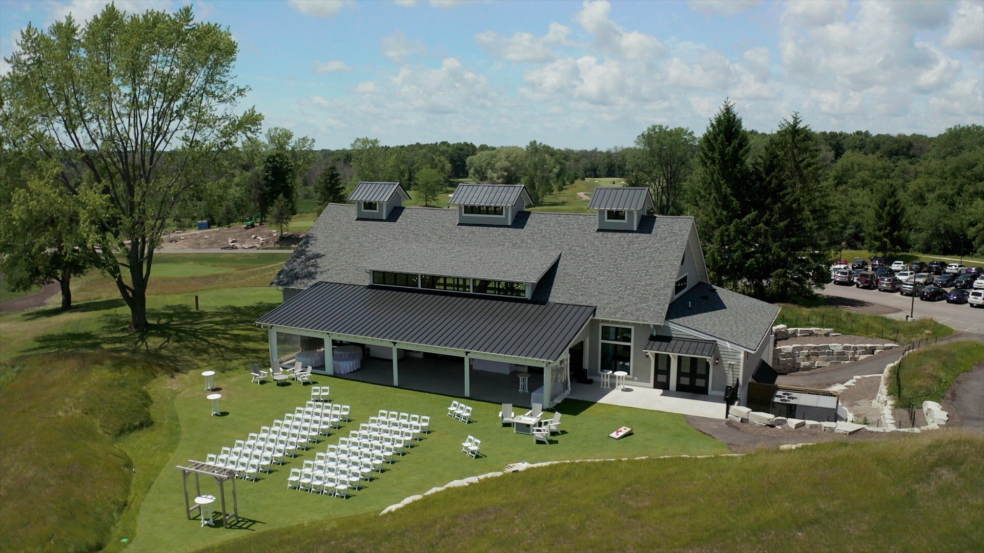 Aerial Shot of the Carriage house wedding venue