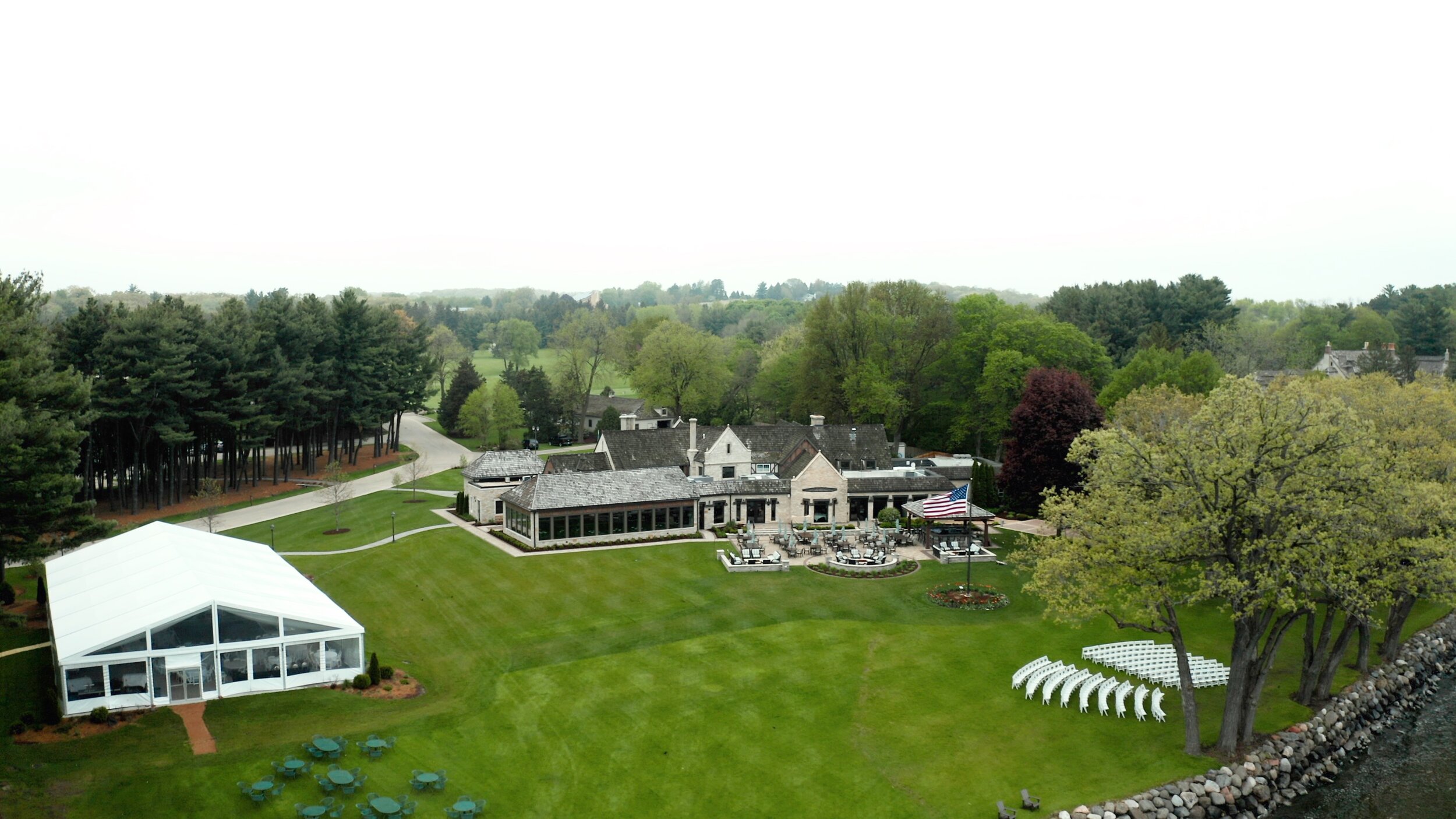 Aerial photo of Bishops Bay country Club Wedding Venue