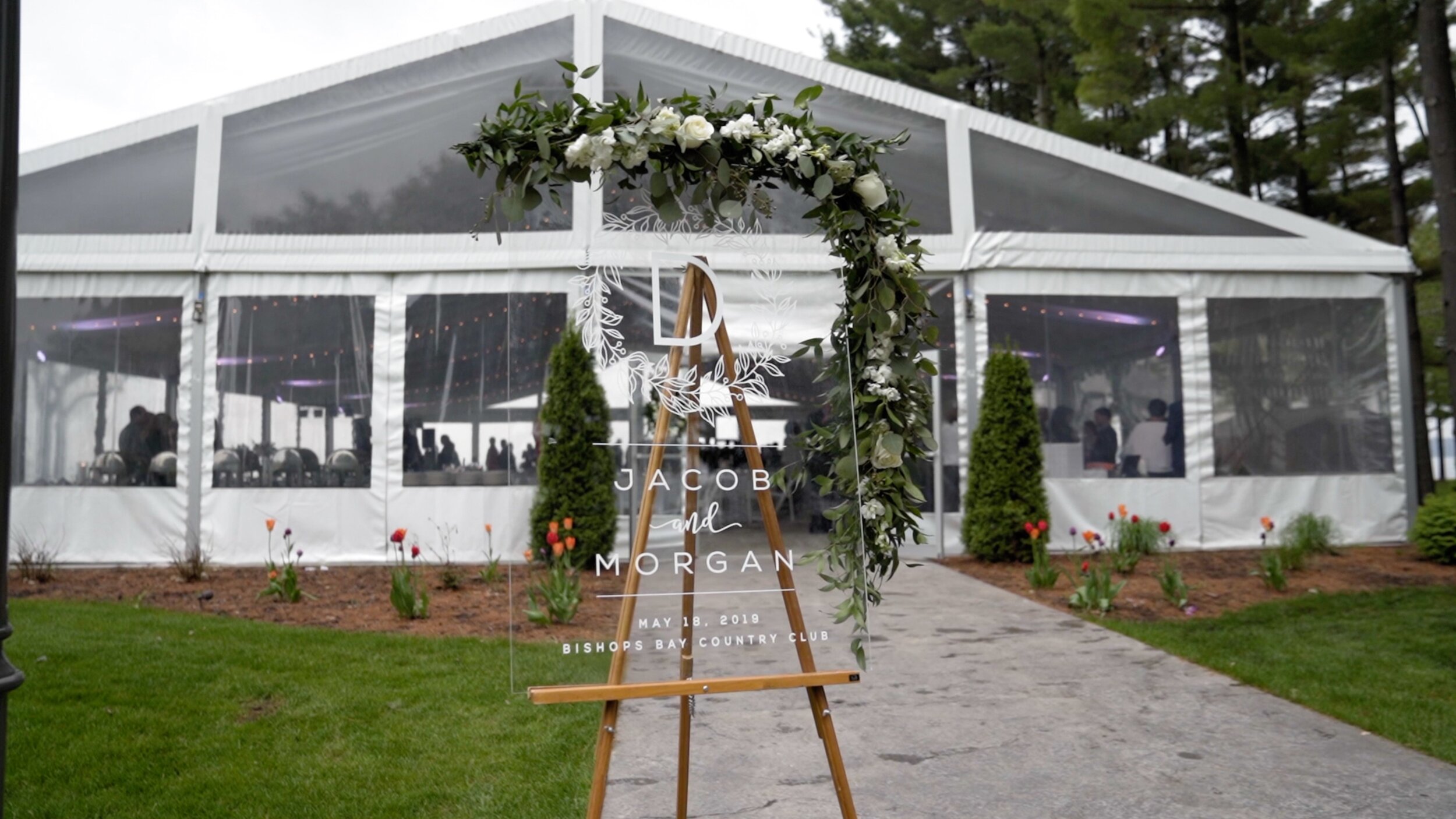 Exterior Wedding decor at Bishops Bay country Club