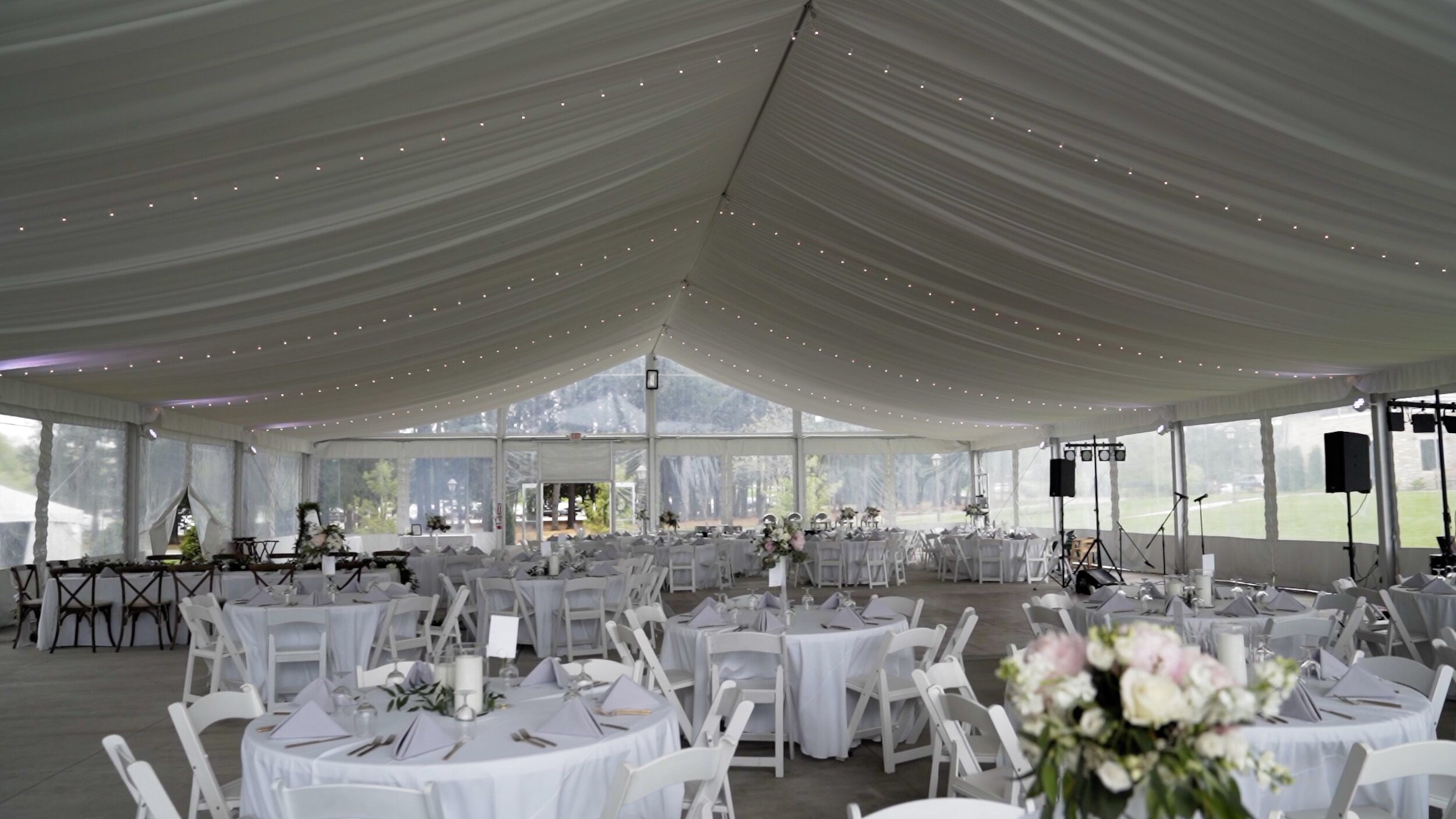 Interior wedding decor at Bishops Bay Country club wedding