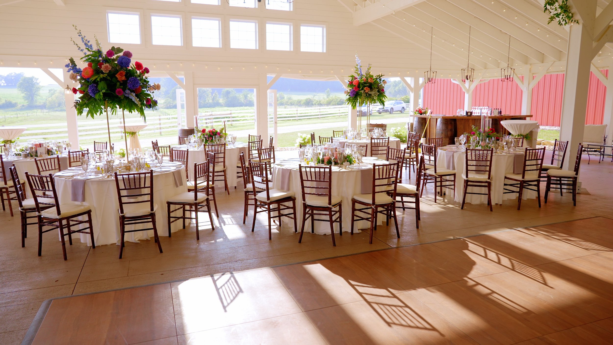 Interior Wedding Decor at Oak Hill Farm