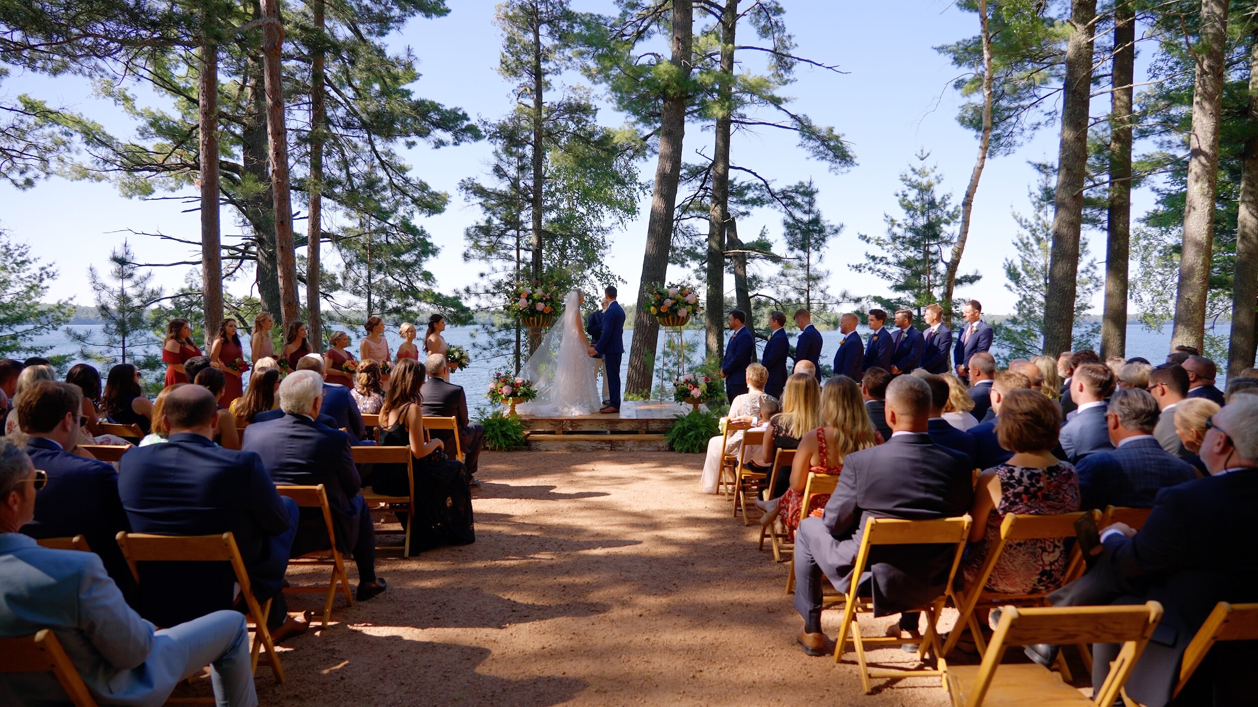 Lakeside Ceremony at coon's franklin lodge