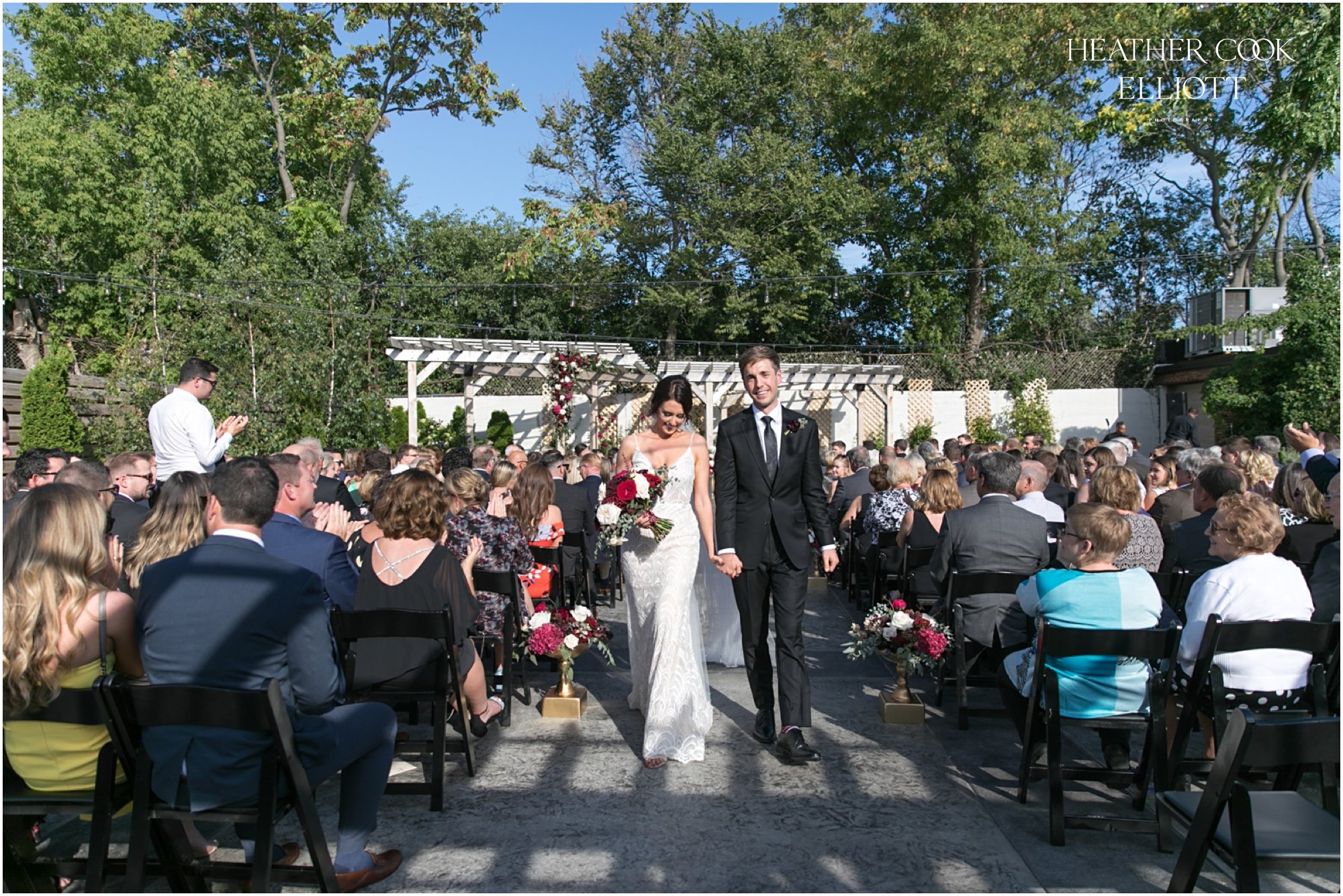 Outdoor ceremony at Ivy House Wedding Venue in Milwaukee