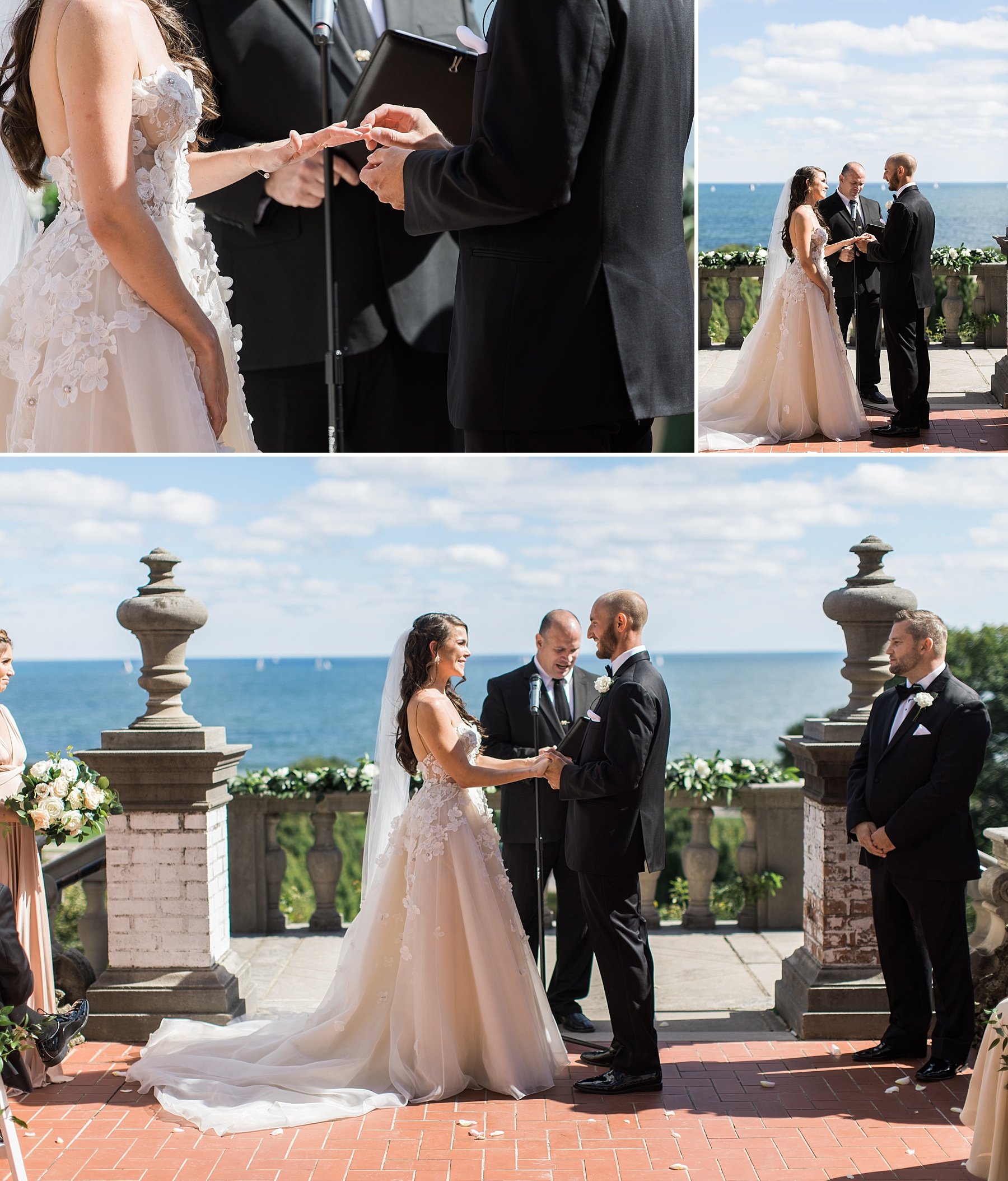 Outdoor Ceremony At Villa Terrace Wedding Venue in Milwaukee