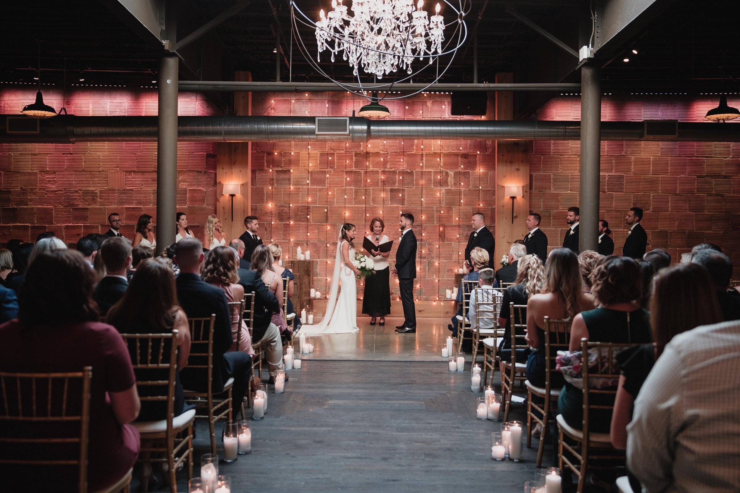 Wedding Ceremony at the Atrium Wedding Venue in Milwaukee 