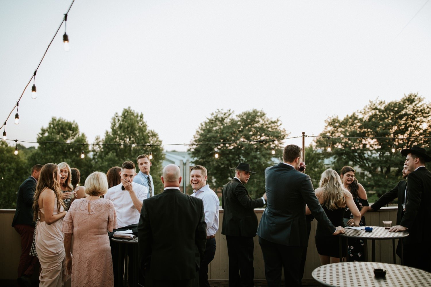 Rooftop cocktail deck at the Haight wedding venue in the Chicago suburbs