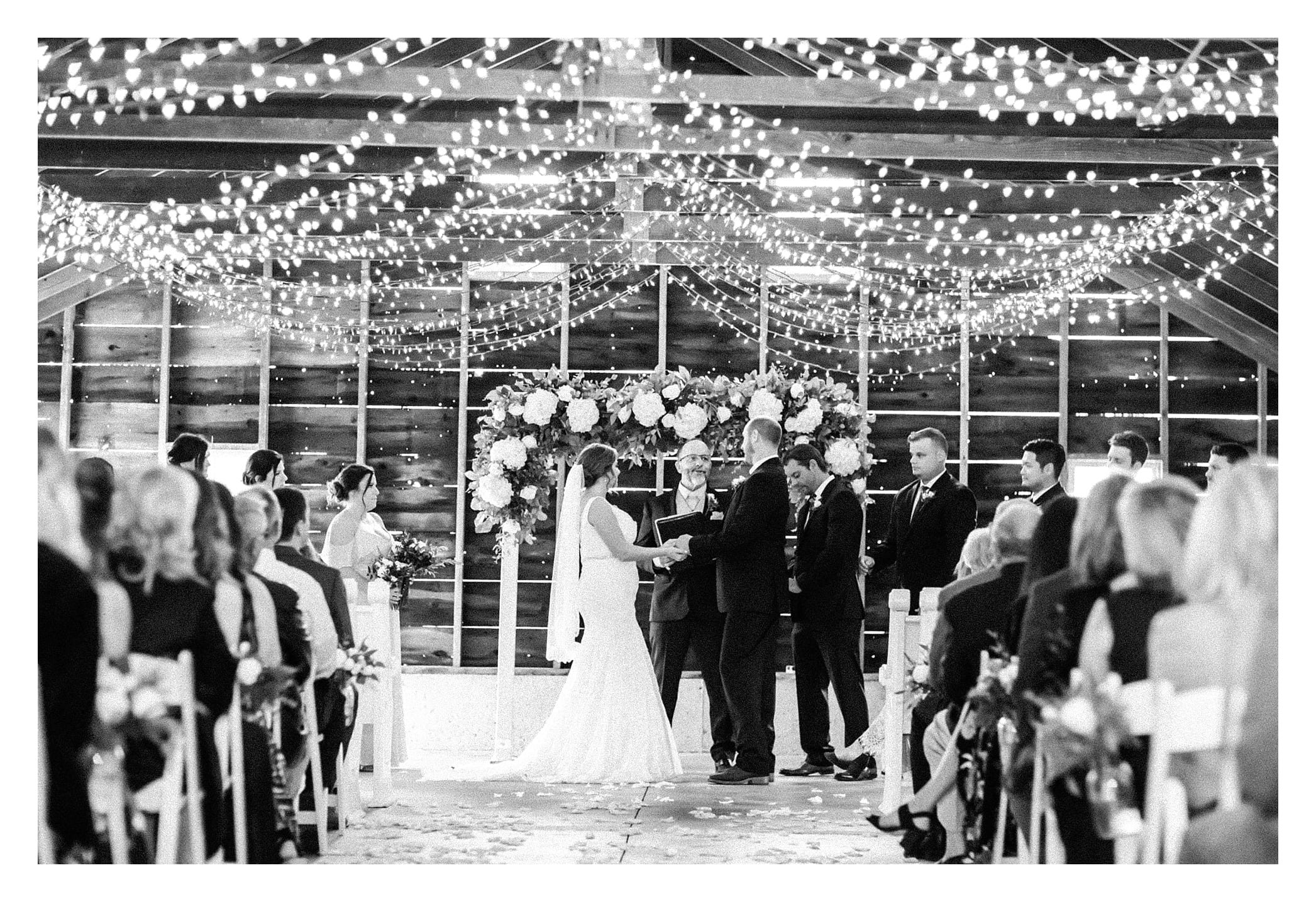 Indoor Ceremony at Heritage Prairie Farm Wedding
