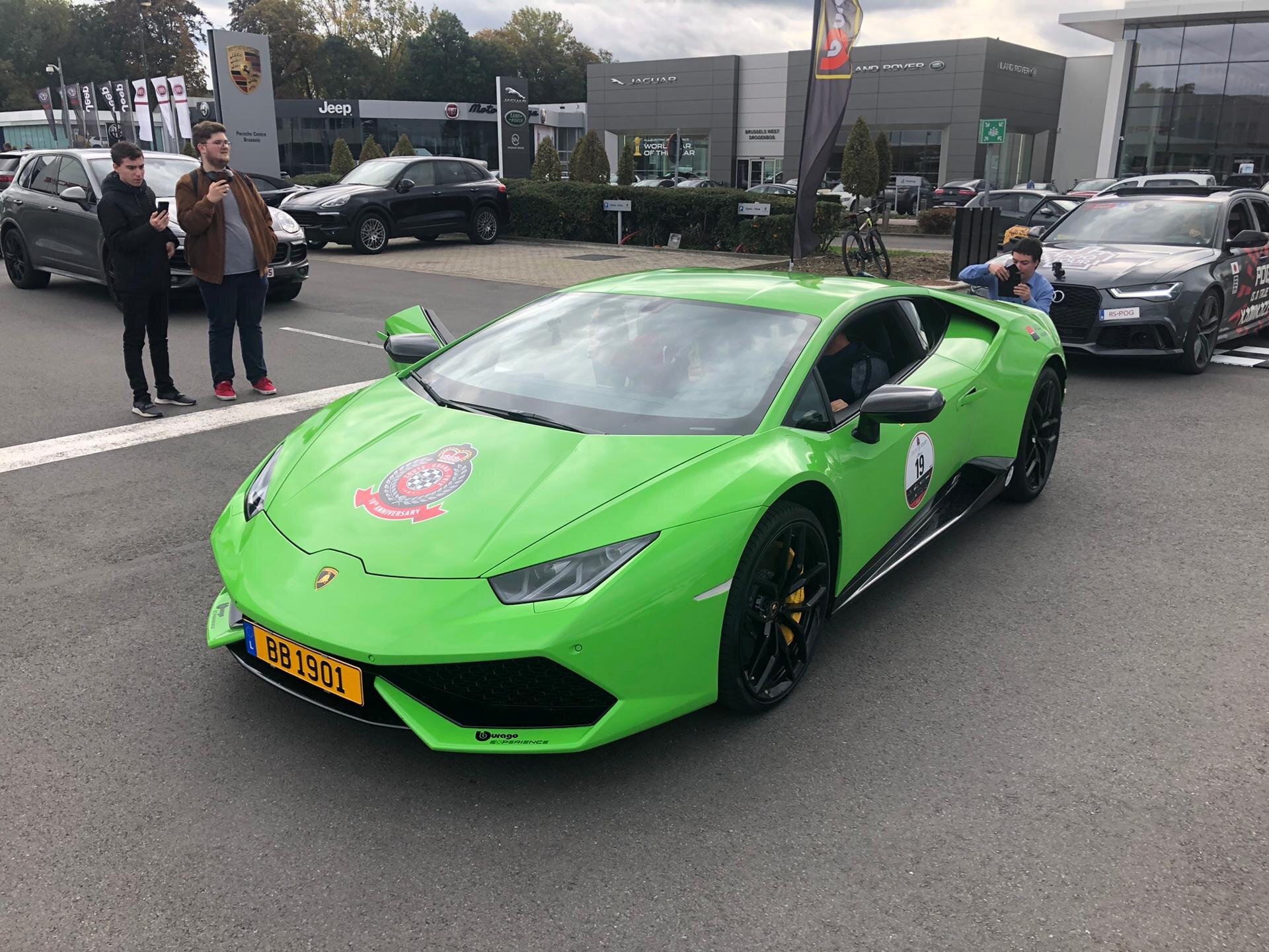 Arrival at Lamborghini Brussels