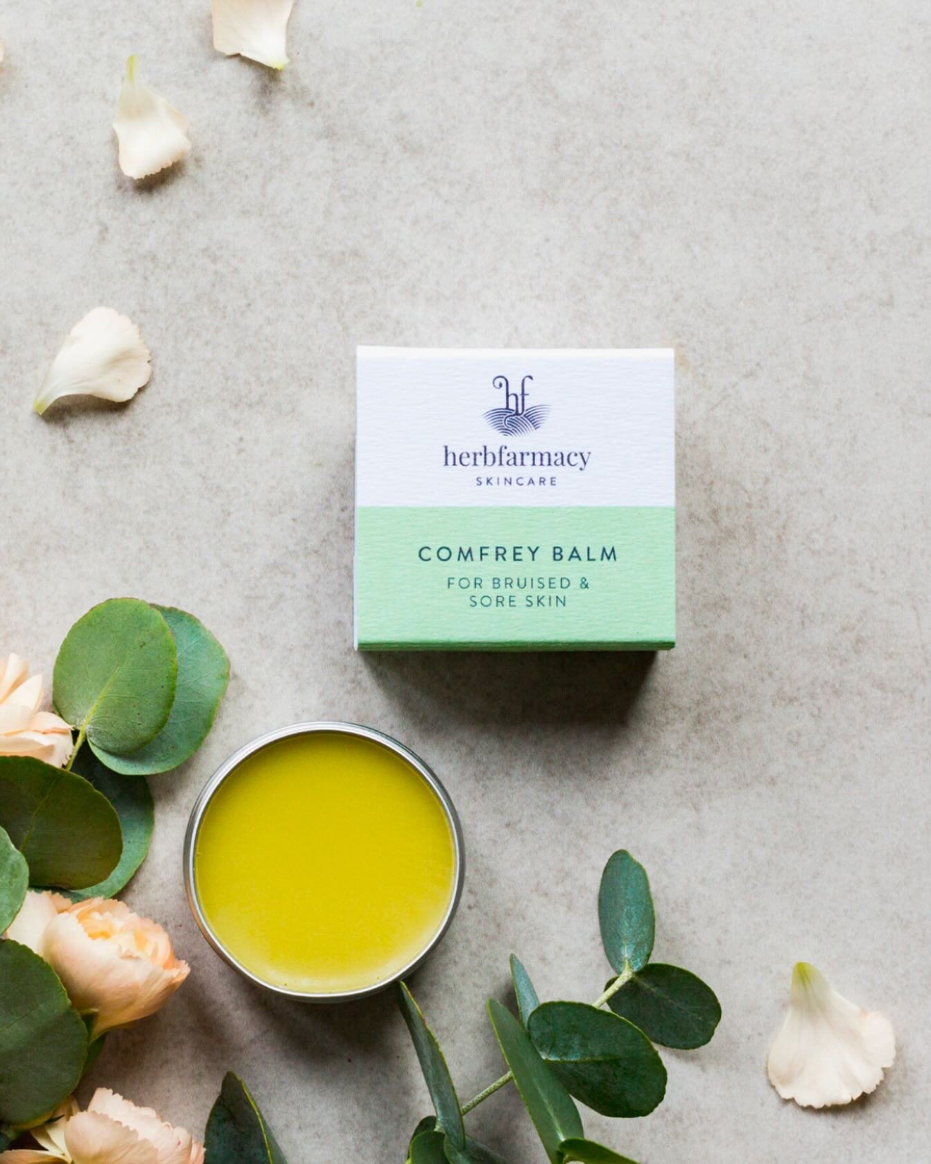 Organic comfrey balm 🌿
Soothing relief for bruised, sore &amp; sensitive skin. Perfect for hay fever season and calming irritation around the nose. 

#Organicrelief #Hayfever #Sensitiveskin #Naturalhealing #Herbalskincare