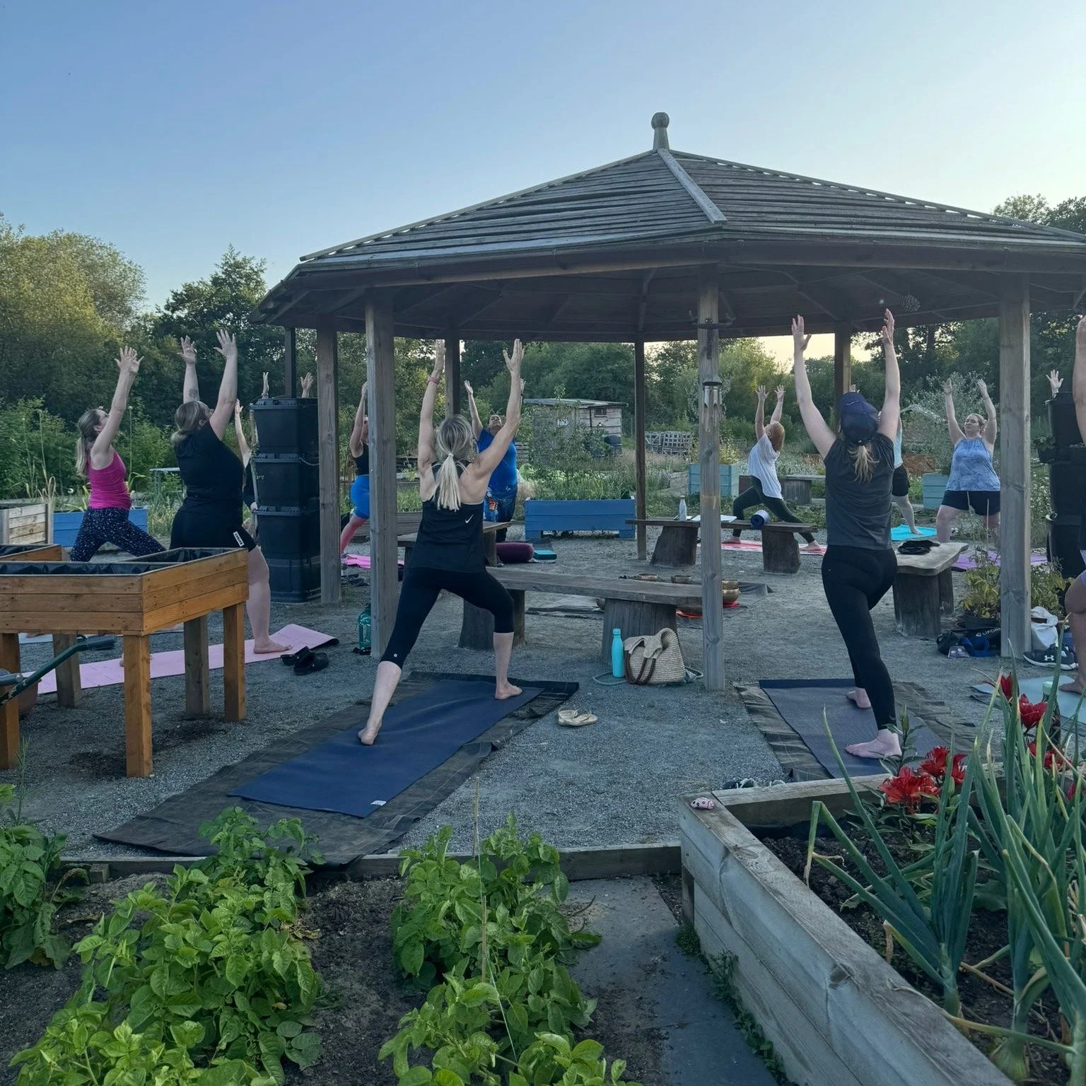 It's nearly that time of year again... the time of year where I plan lots of beautiful outdoor yoga events and hope with all my might that the weather will play nice! 😅

The photo does the talking for me thankfully. Look at those clear blue skies an