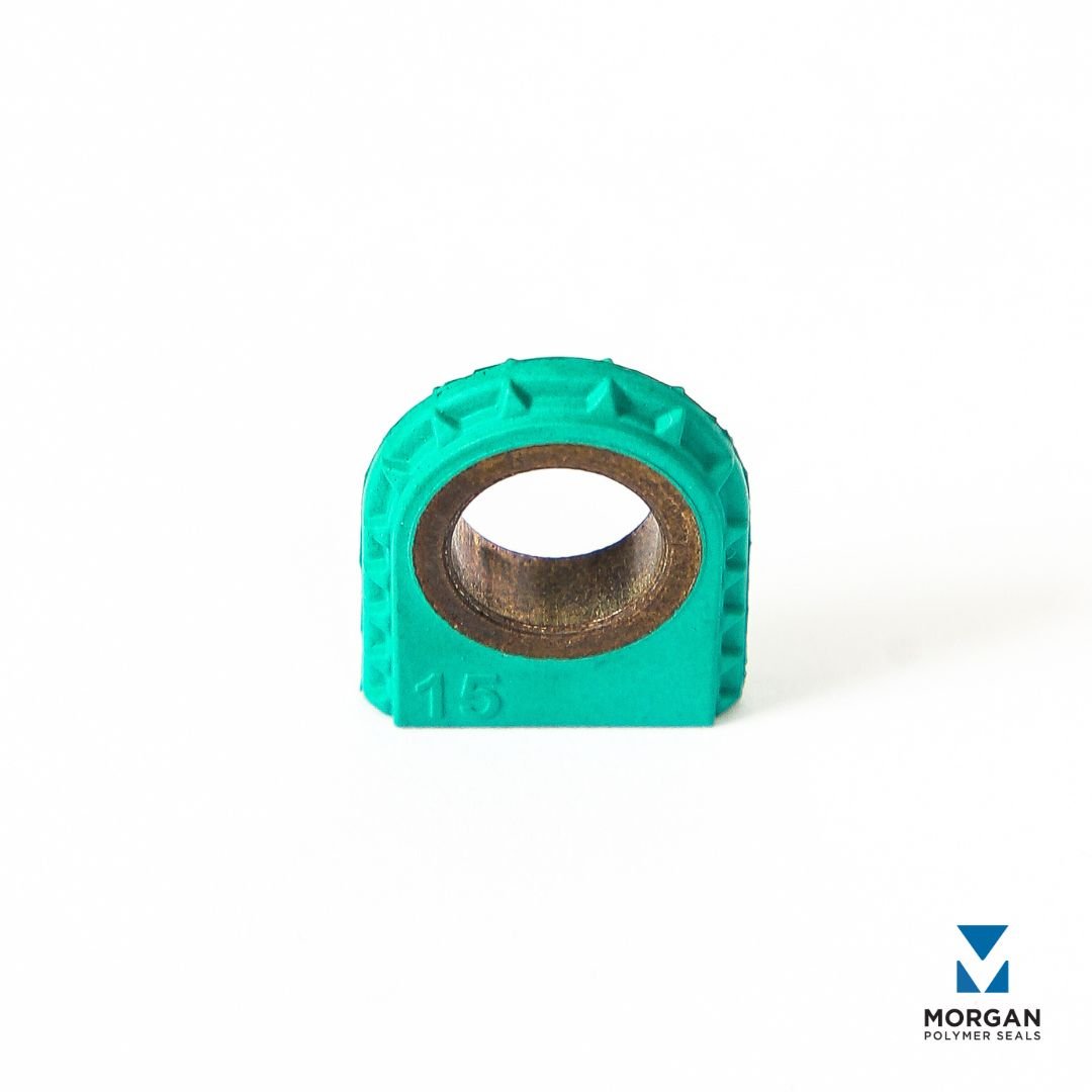 Green FKM overmolded guide bushing