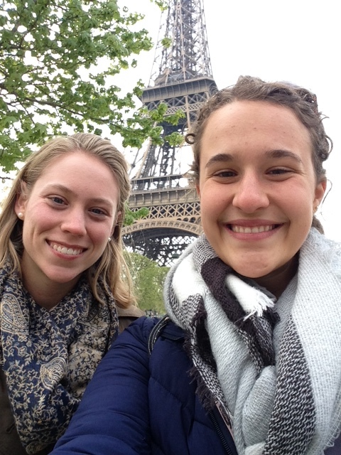 Emma studying abroad in France.