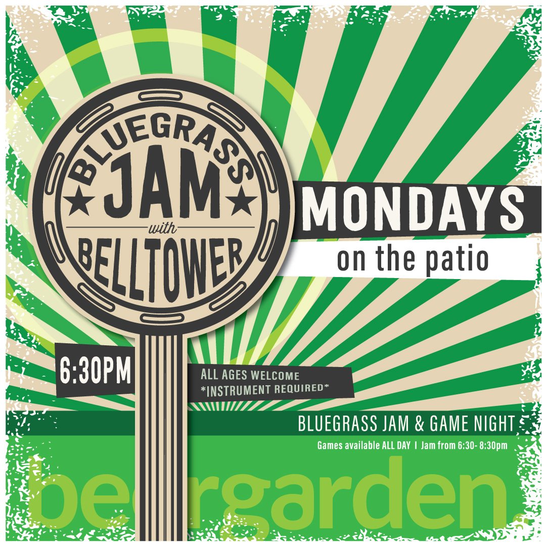Bluegrass Jam & Game Night-- Mondays at beergarden
