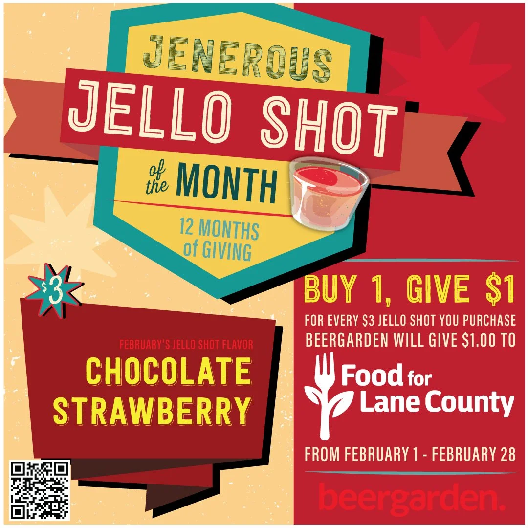 February's 'Jenerous Jello' Campaign featuring Food for Lane County