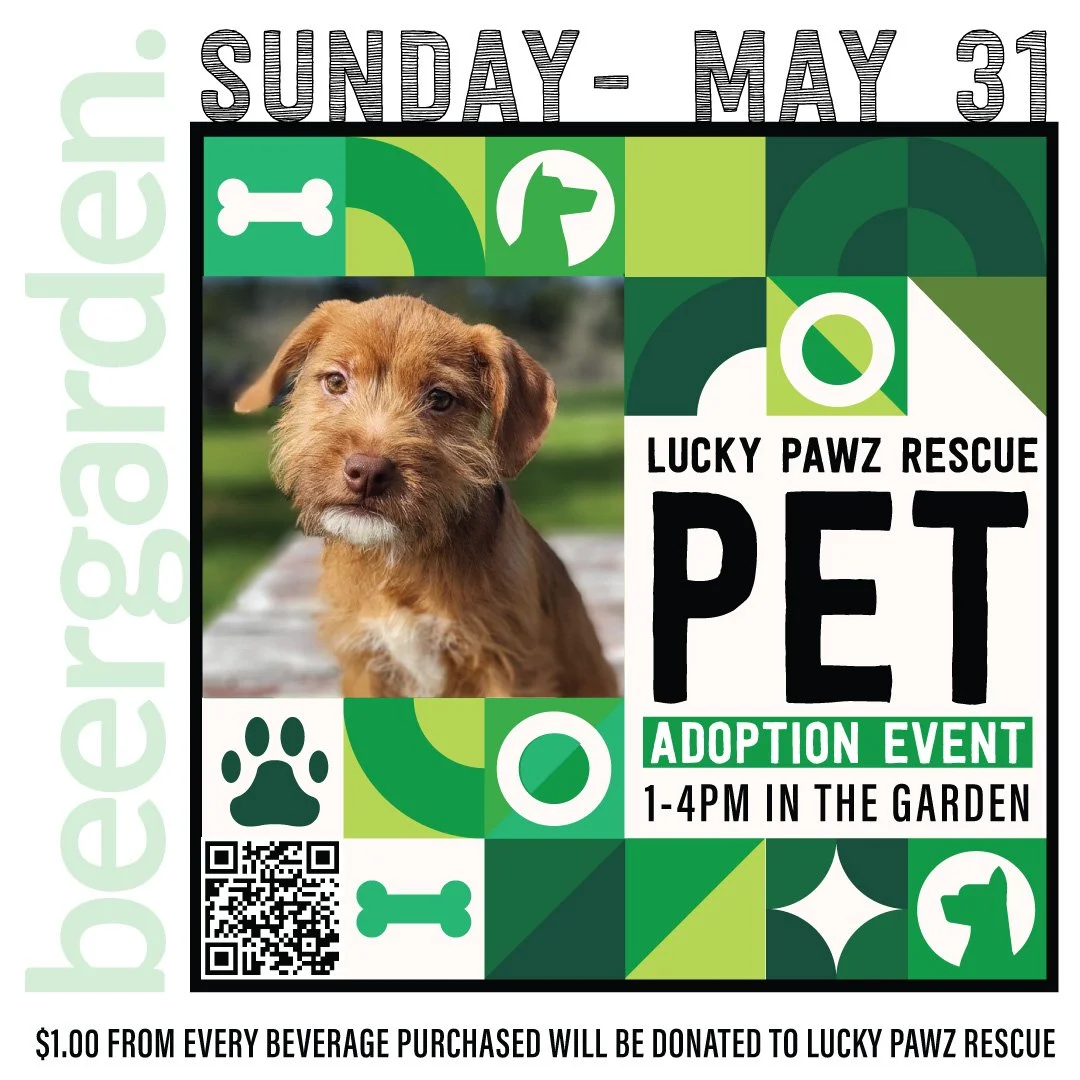 Lucky Pawz Adoption Event at beergarden: Sunday, May 31
