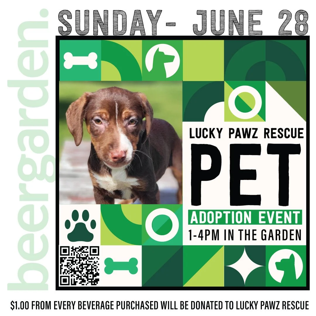 Lucky Pawz Adoption Event at beergarden: Sunday, June 28