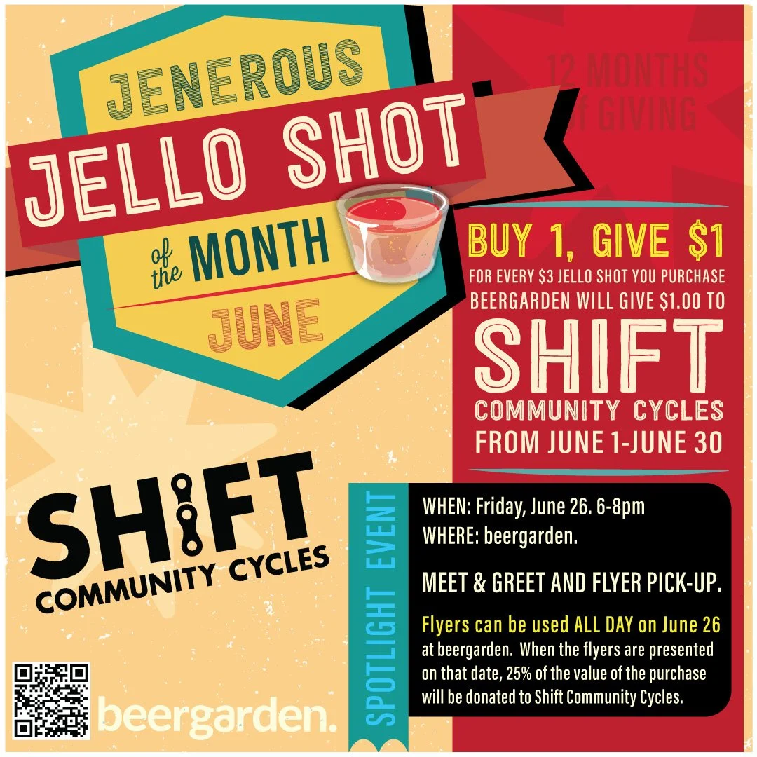 June's 'Jenerous Jello' Campaign featuring Shift Community Cycles