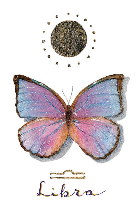 Zodiac Sun Sign Butterflies — Art by Monica