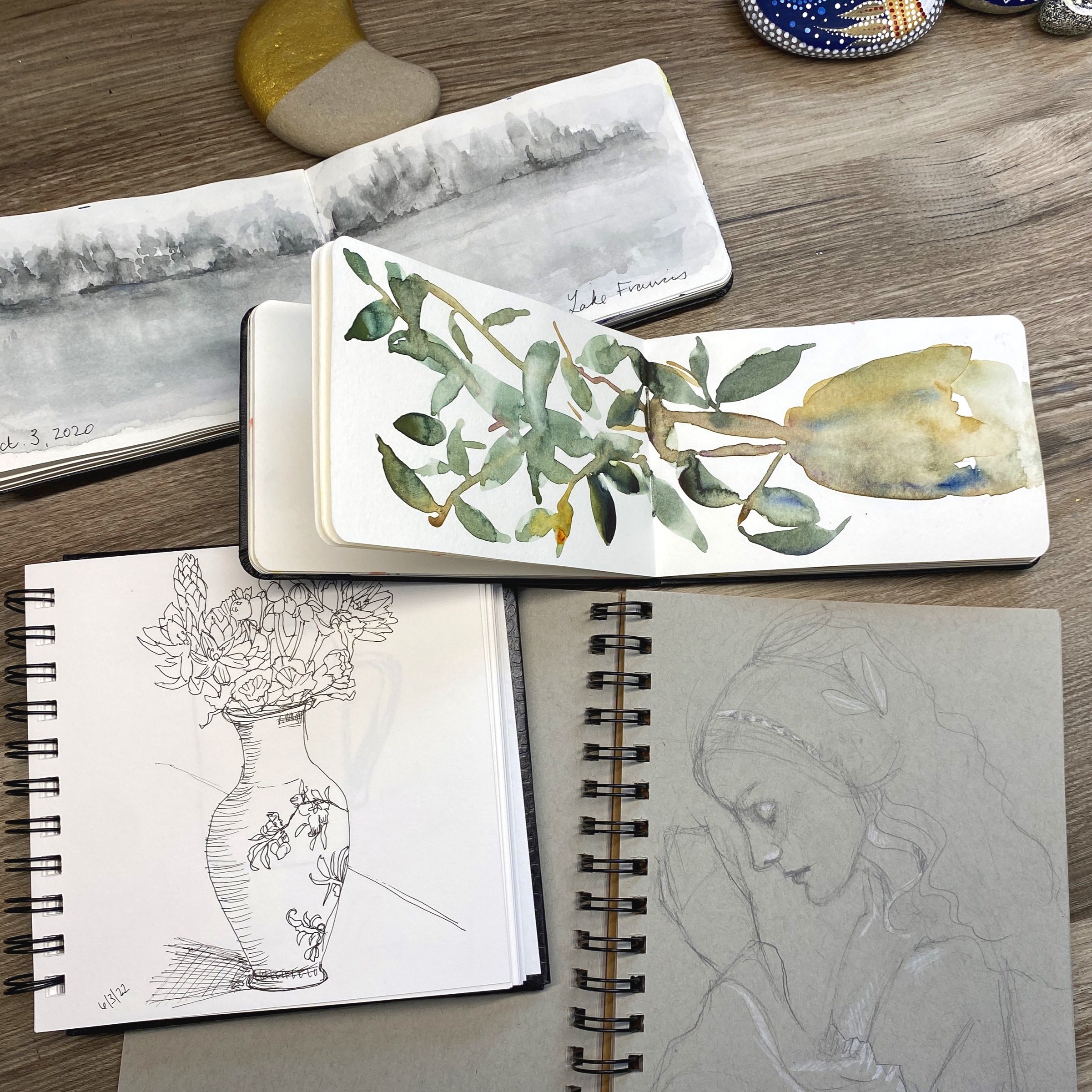 Sketchbooks and Journals and Art…Oh my! — Art by Monica