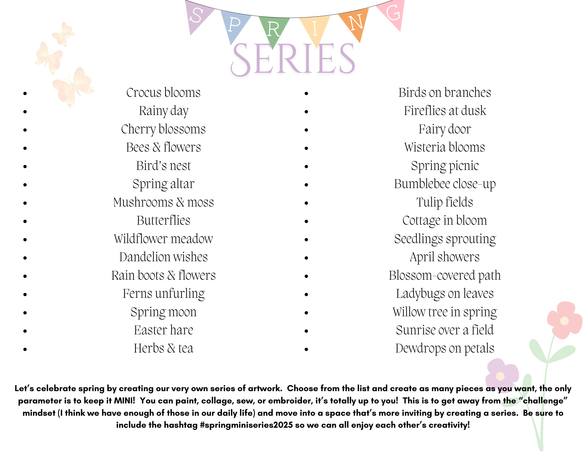 Spring Personality List SpringSeries List β Art by Monica