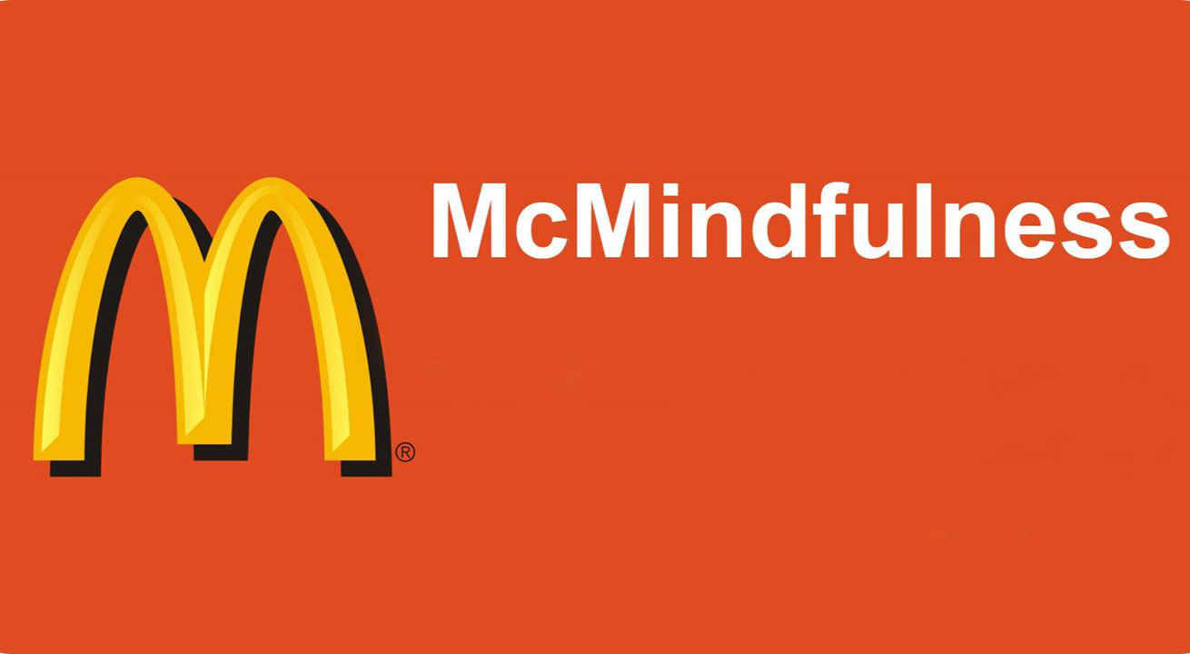 McDonald's logo with the word "McMindfulness" on an orange background.