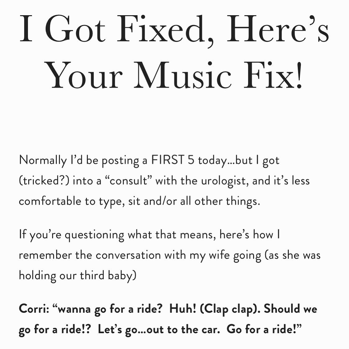 In honor of being laid up this weekend, I used my spare time to make excuses on an abbreviated #FIRST5 blog (link in bio)