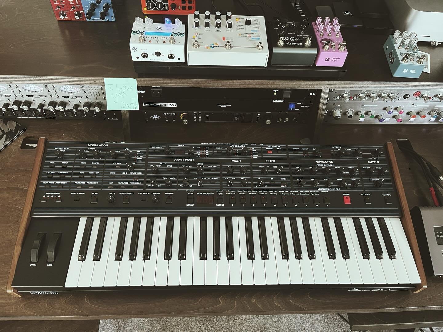 very pleased to welcome the @oberheim_electronics OB6 to the studio. this thing is inspiring on a different level. surprisingly intuitive and easy to navigate as well. truly an analog beast. 

trying to stay creative in a tumultuous season of life. k