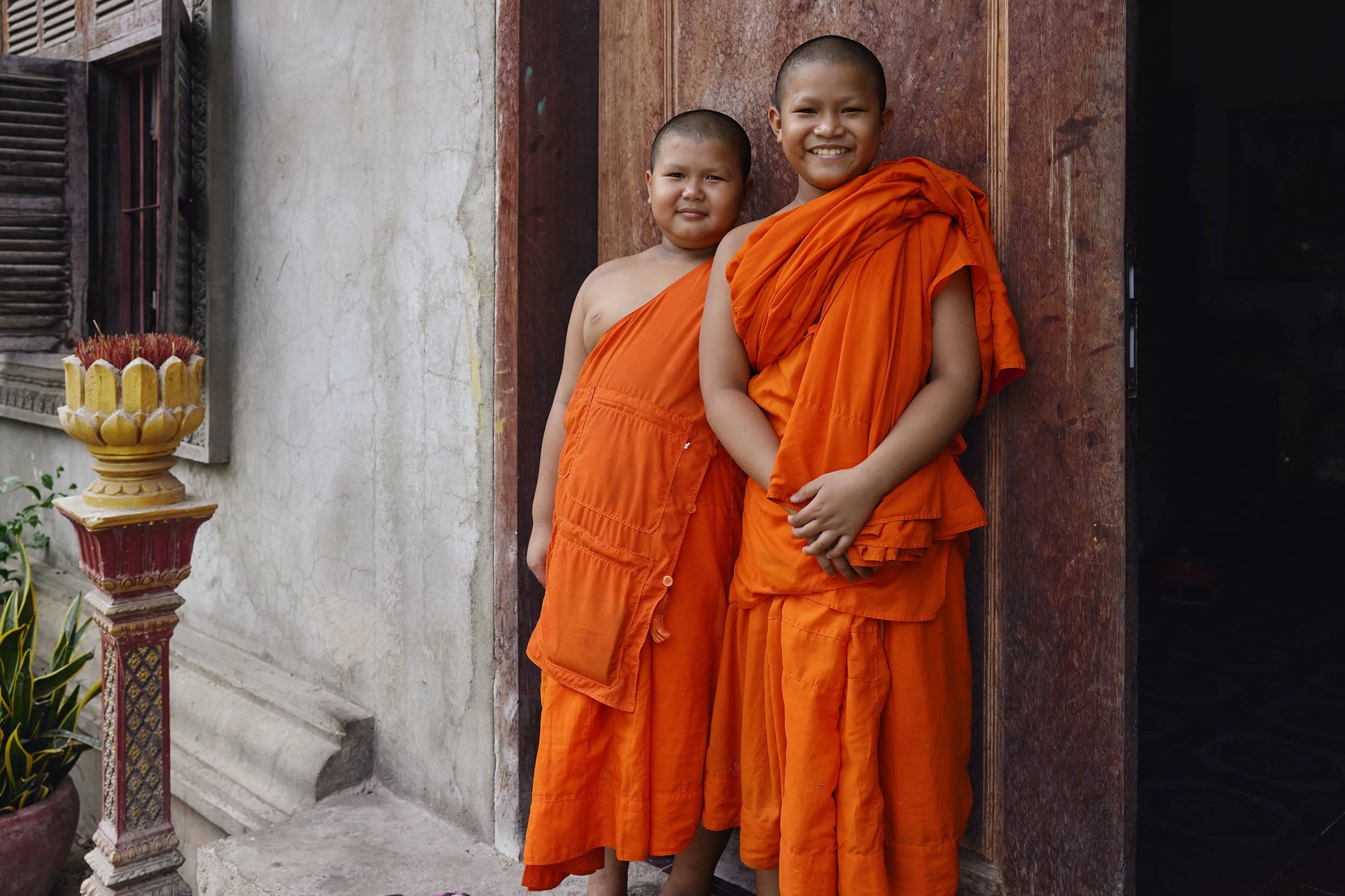 SIEM REAP, CAMBODIA — PORTRAITS OF NOVICE MONKS